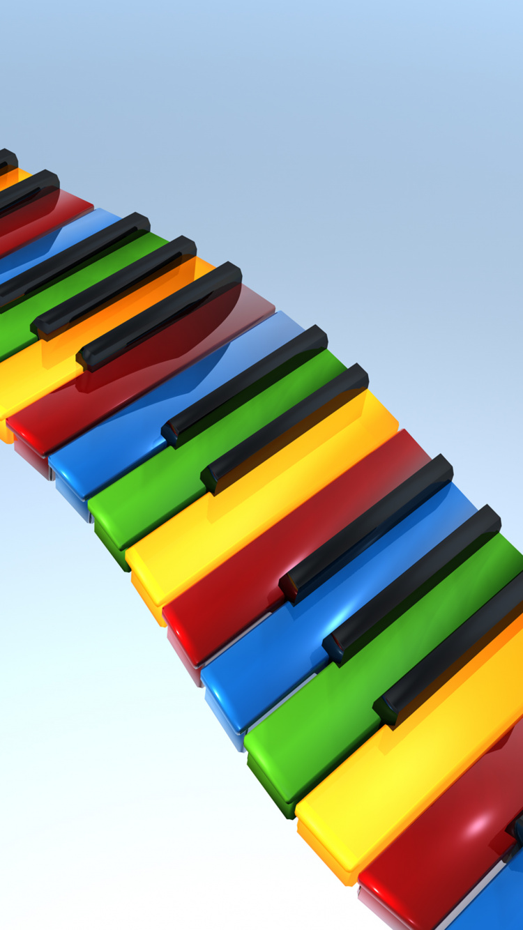 Piano, Keyboard, Musical Keyboard, Plastic, Yellow. Wallpaper in 750x1334 Resolution