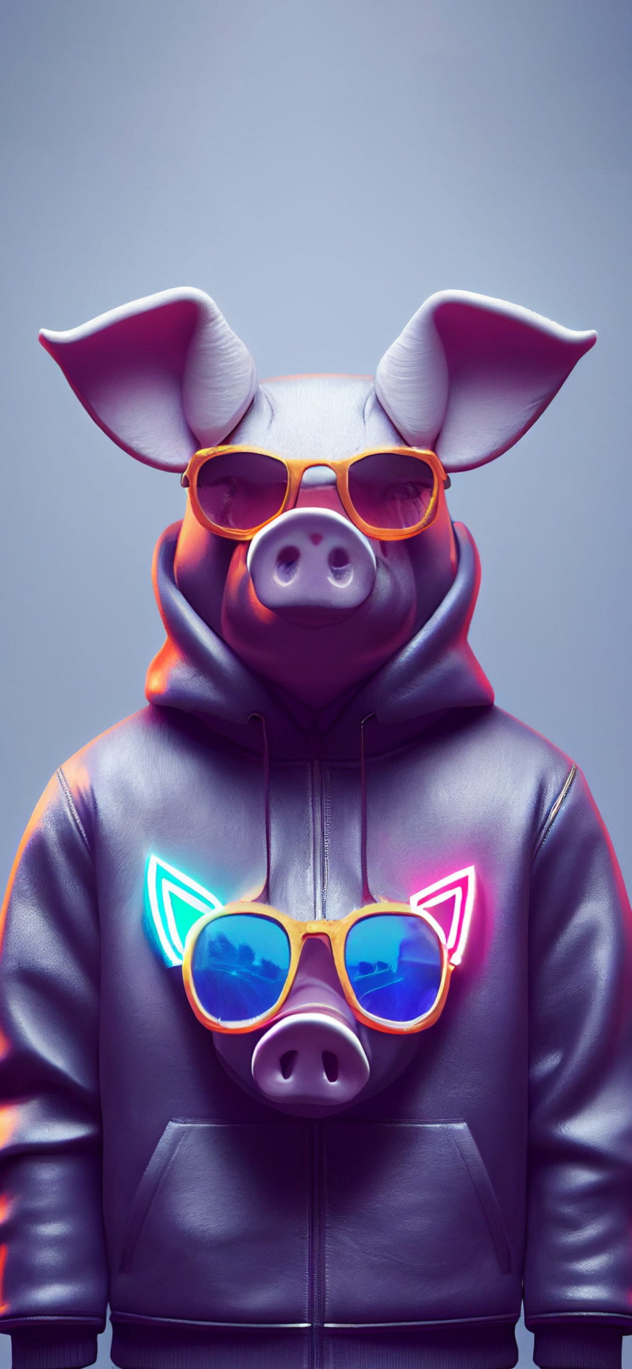 White, Light, Purple, Gesture, Pink. Wallpaper in 1242x2688 Resolution