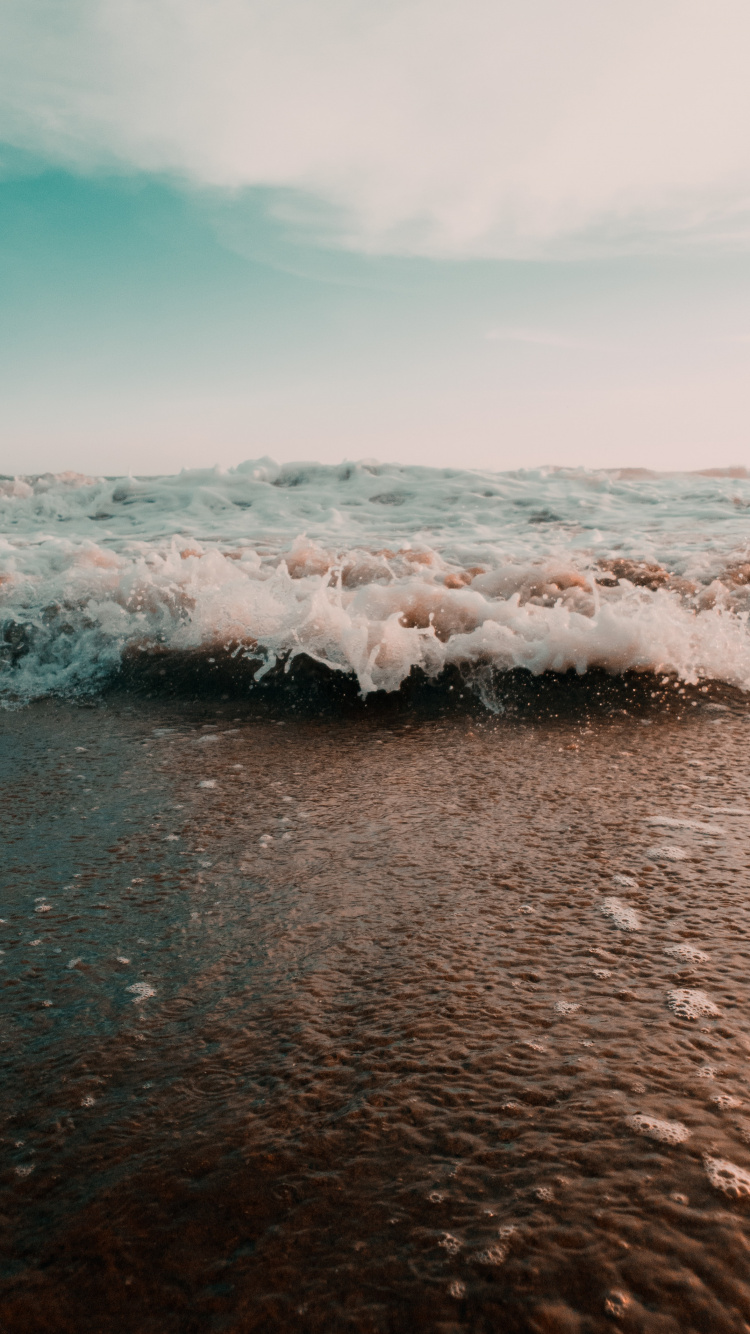 Meer, Welle, Ozean, Wasser, Wind Welle. Wallpaper in 750x1334 Resolution