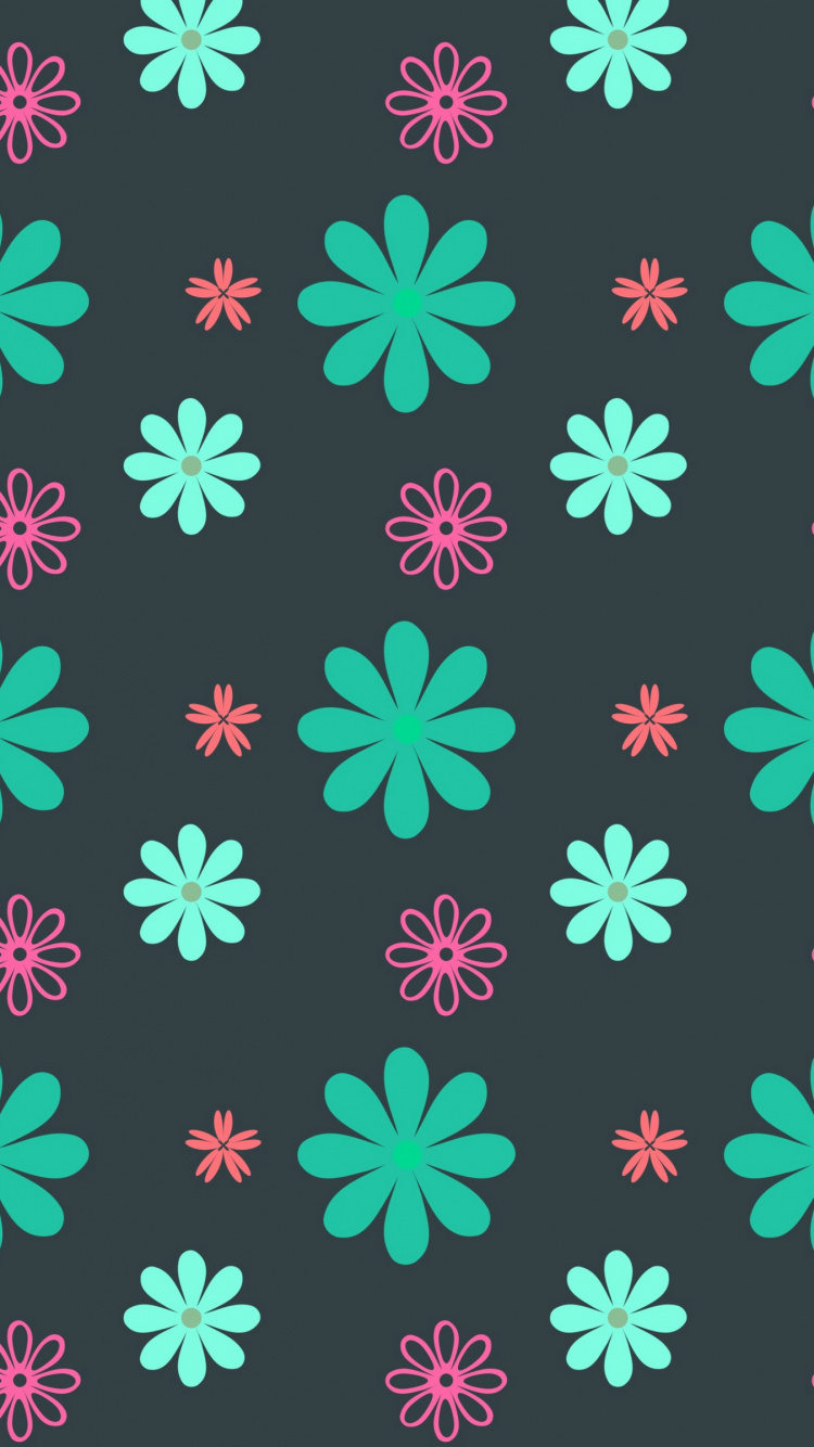 Textil Floral Morado y Blanco. Wallpaper in 750x1334 Resolution