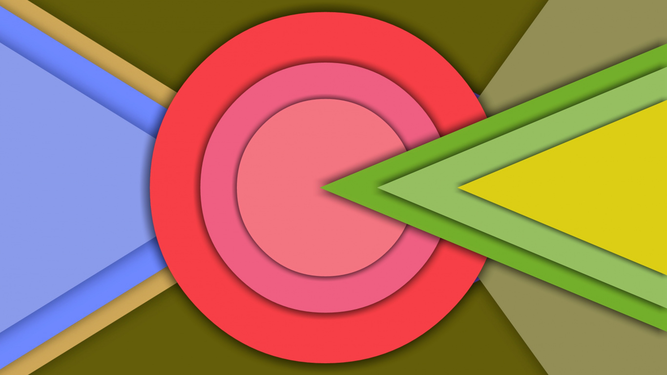 Logo Rond Rouge et Bleu. Wallpaper in 1366x768 Resolution