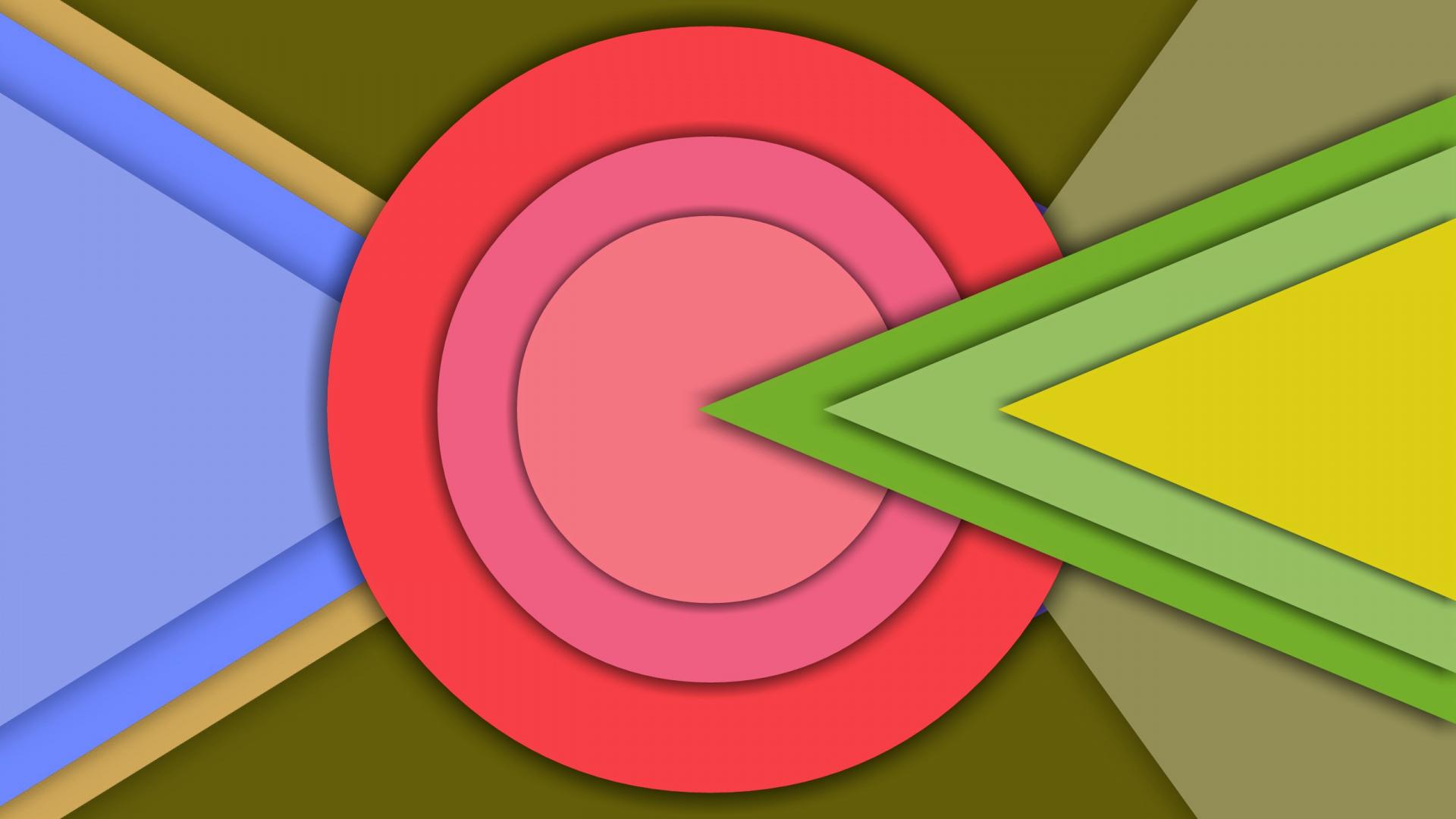 Logo Rond Rouge et Bleu. Wallpaper in 1920x1080 Resolution