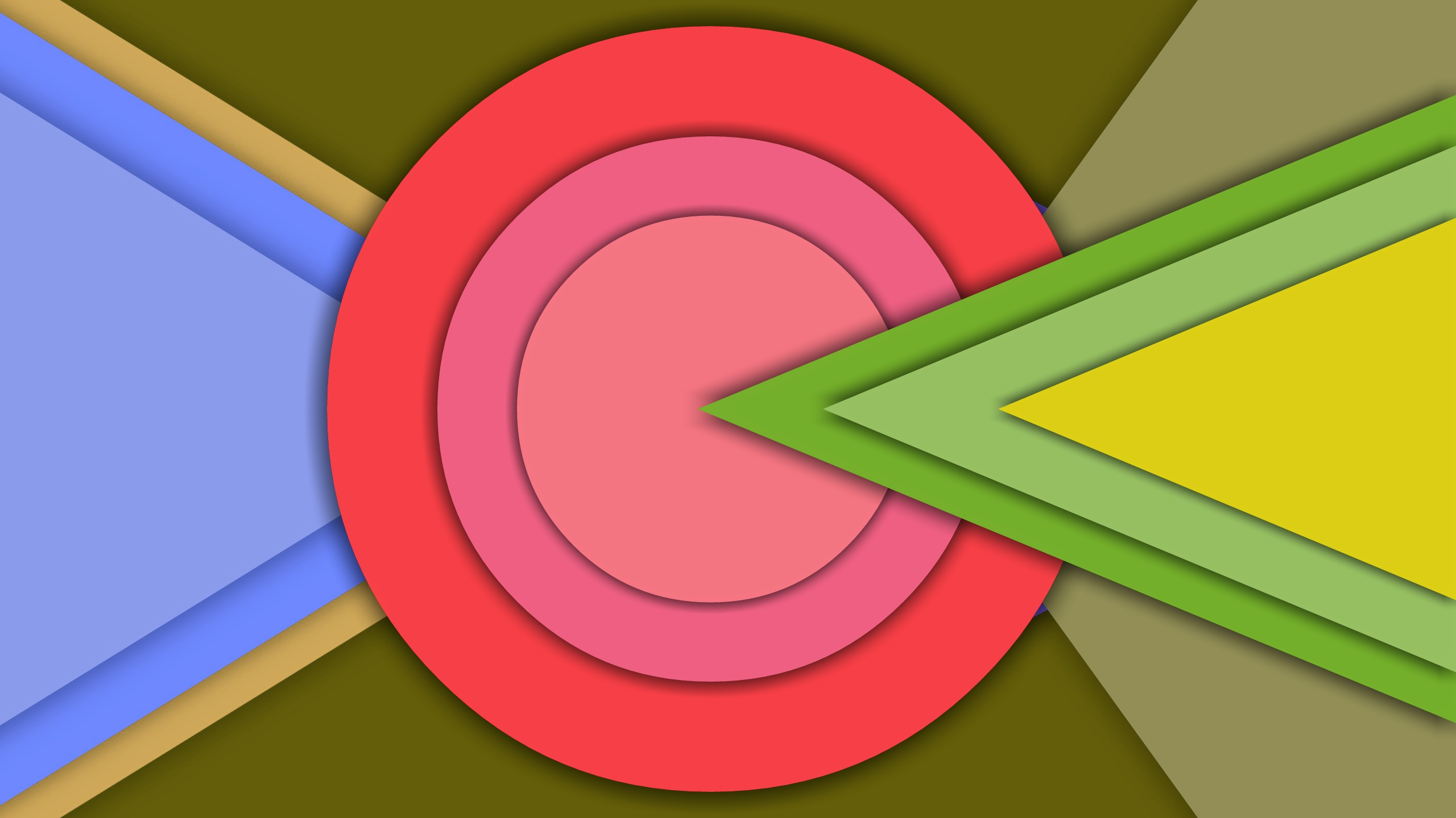 Logo Rond Rouge et Bleu. Wallpaper in 2560x1440 Resolution