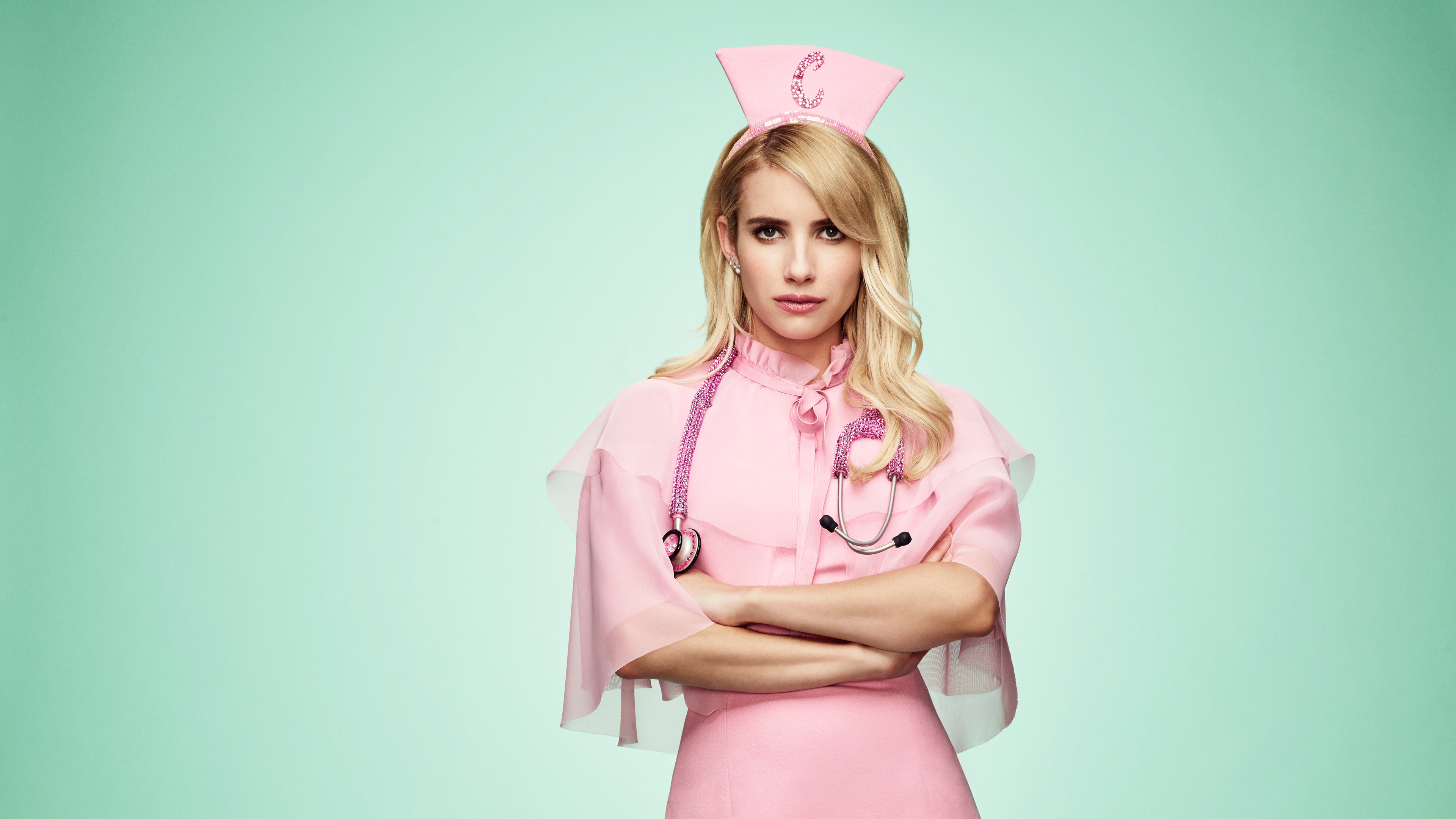 Emma Roberts, Rosa, Piel, Belleza, Accesorio Para el Pelo. Wallpaper in 3840x2160 Resolution