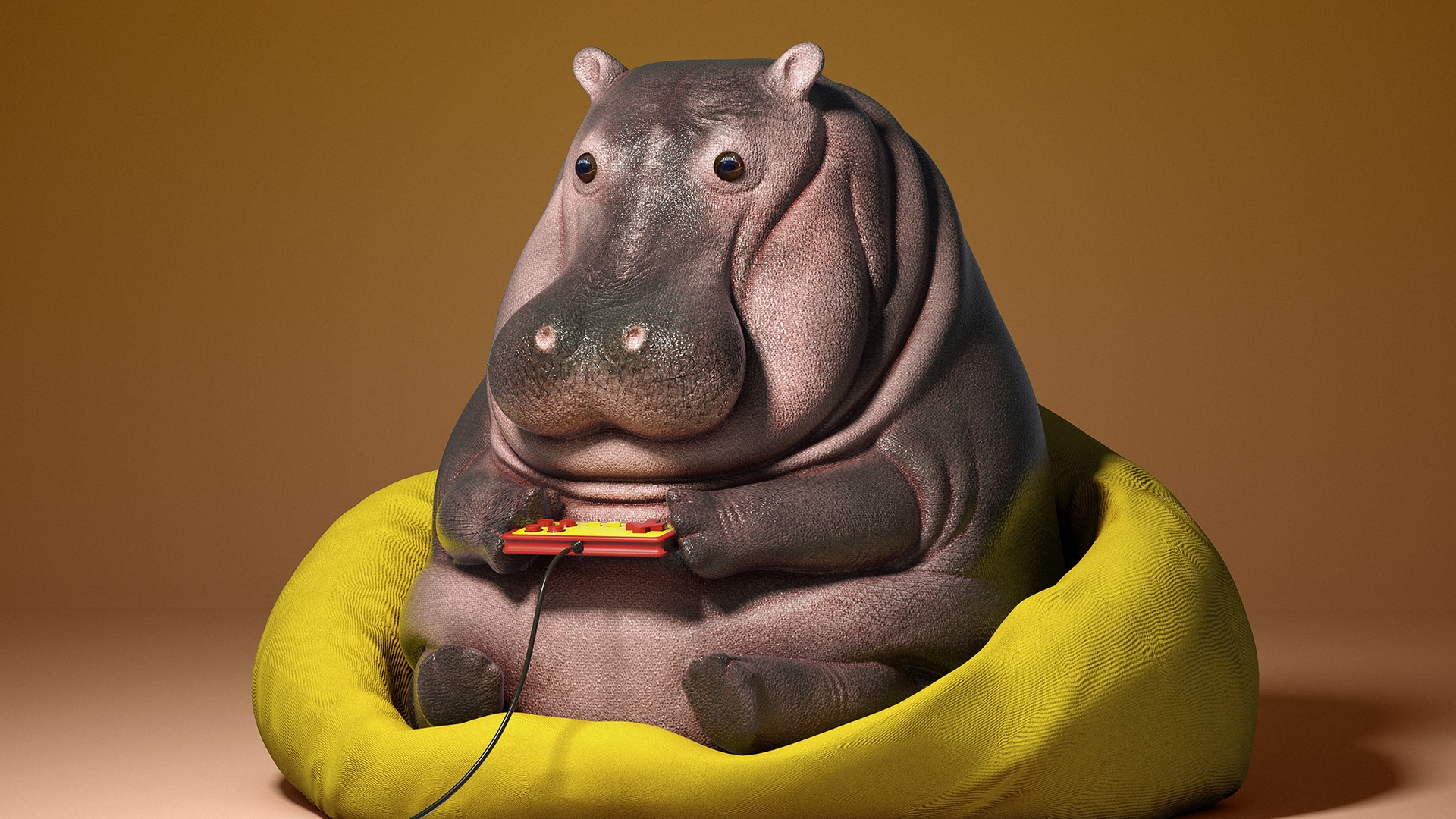 Gray and Green Frog Plush Toy. Wallpaper in 1920x1080 Resolution