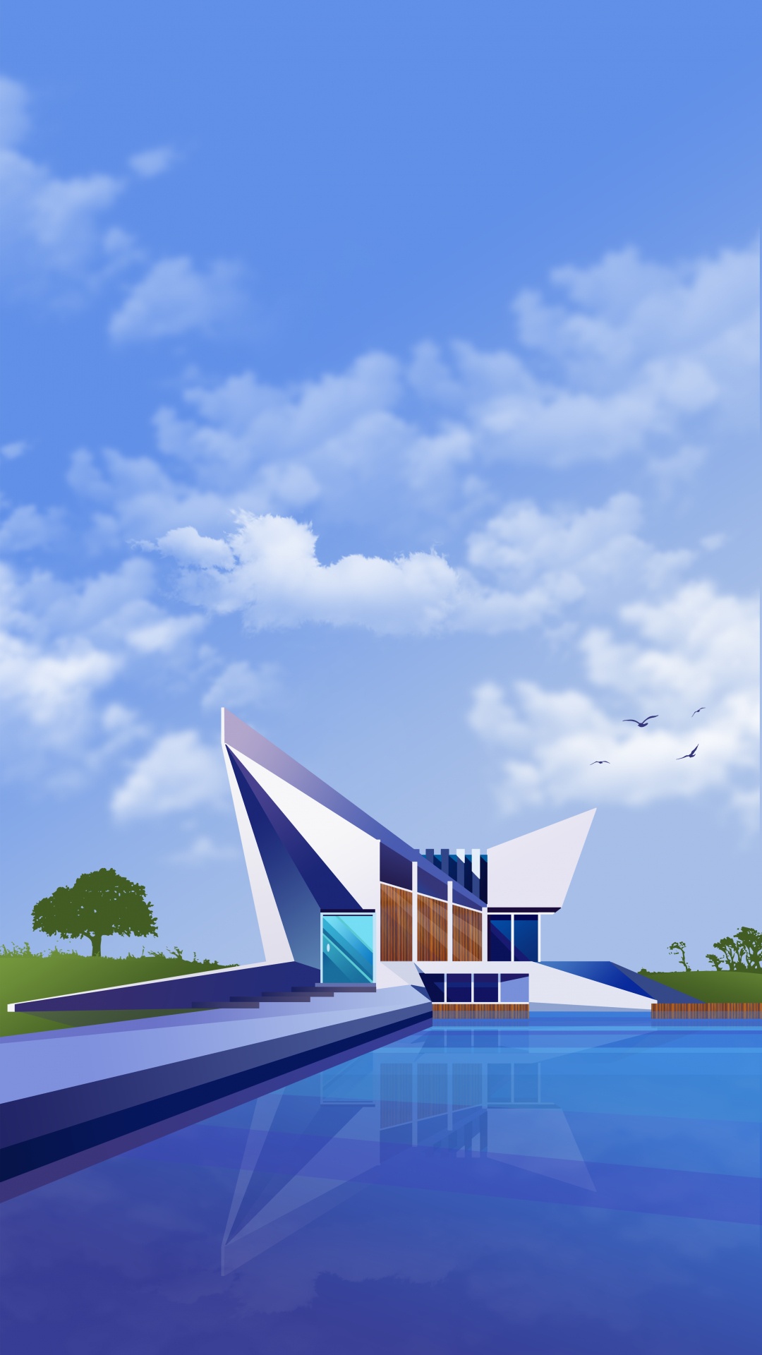 Cloud, Water, Plant, Air Travel, Natural Landscape. Wallpaper in 1080x1920 Resolution