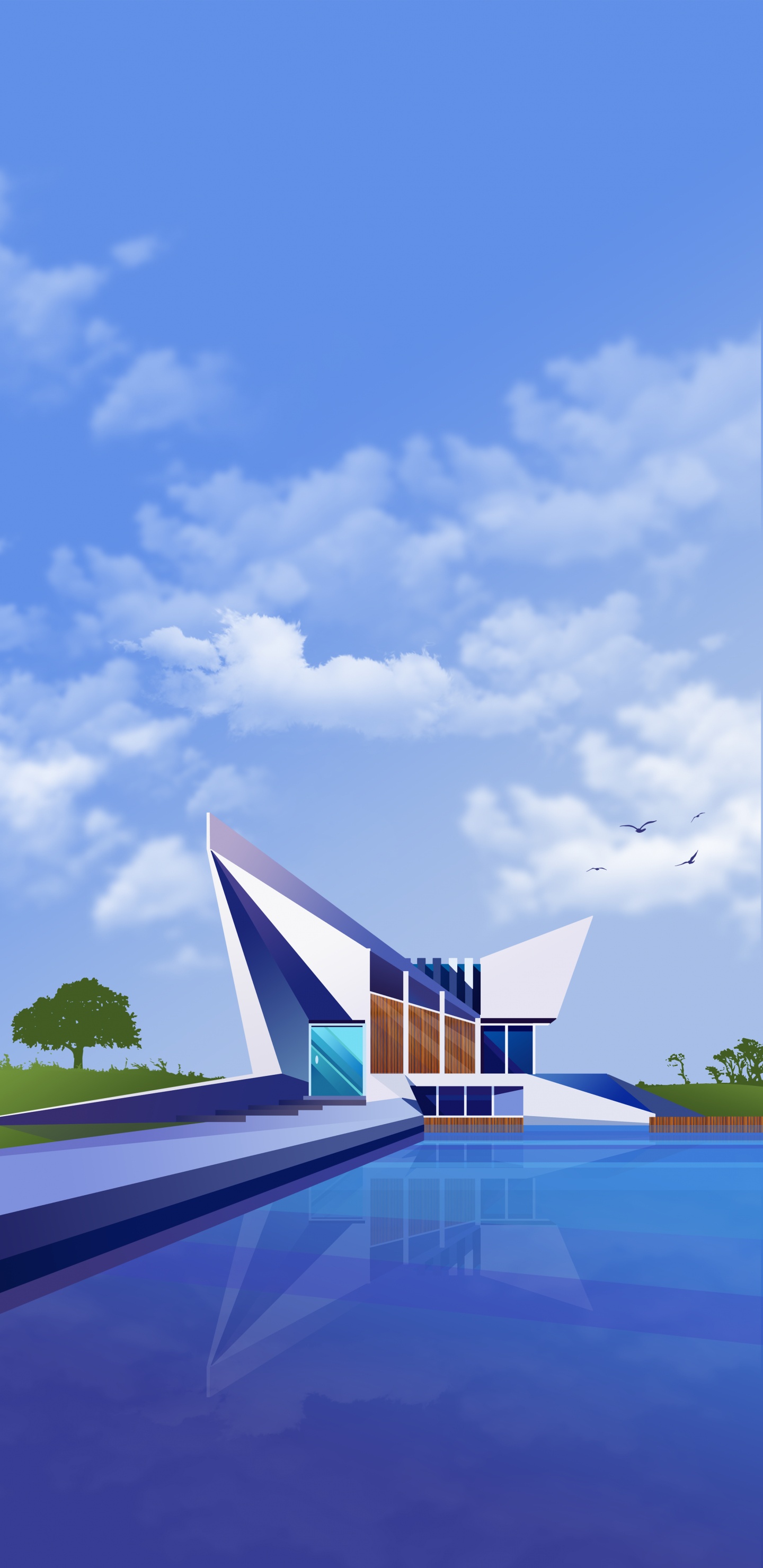 空中旅行, 自然景观, 休闲, 城市设计 壁纸 1440x2960 允许