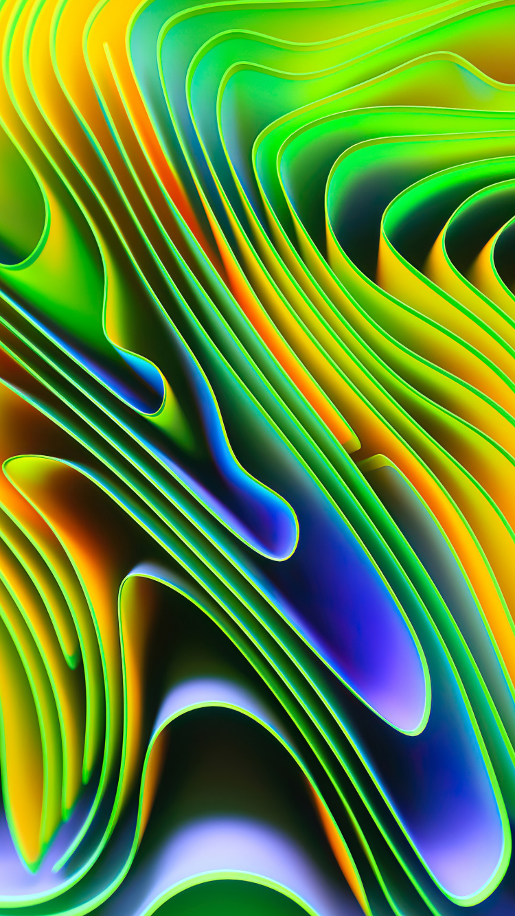 Orange, Art Fractal, la Pureté de la Couleur, Green, Art. Wallpaper in 750x1334 Resolution