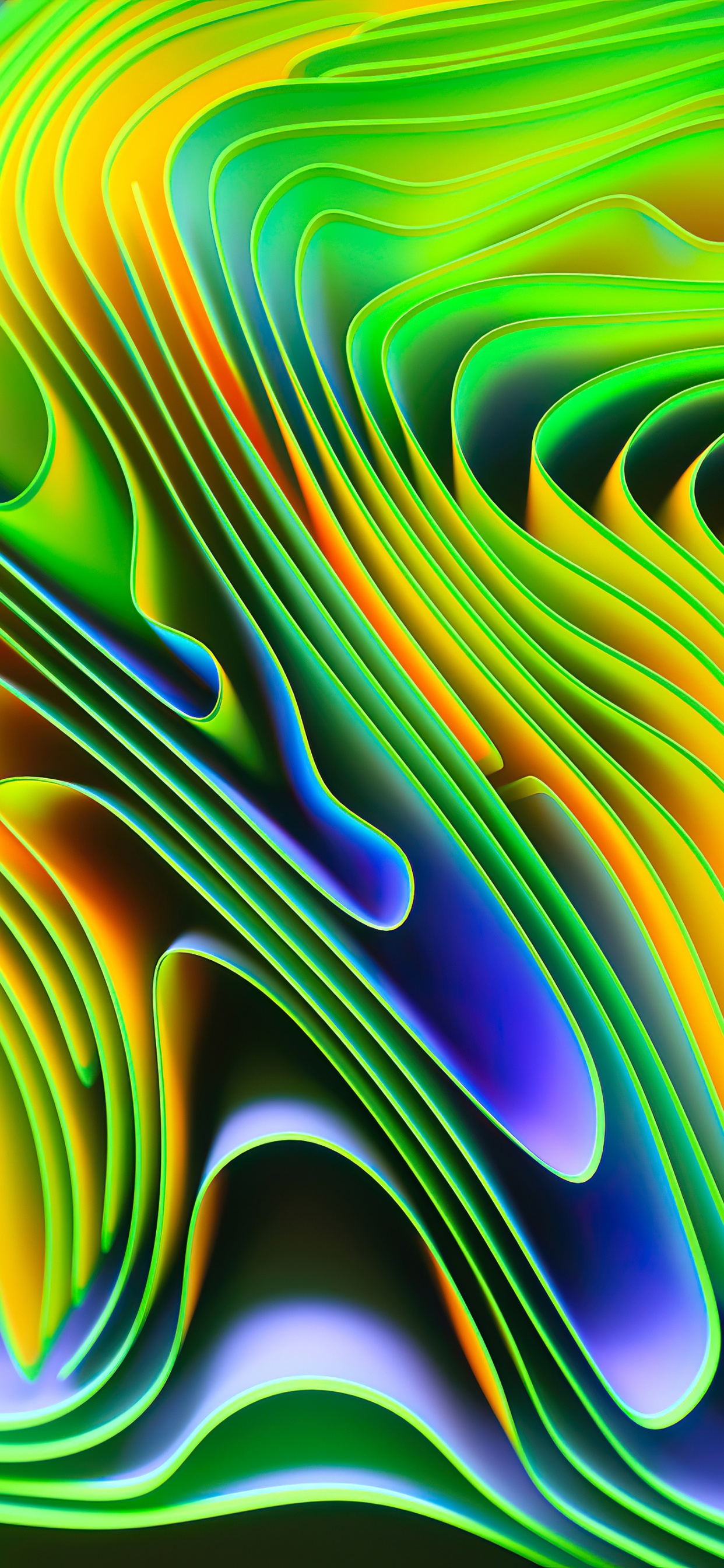 Orange, Fraktale Kunst, Farbigkeit, Gr, Kunst. Wallpaper in 1242x2688 Resolution