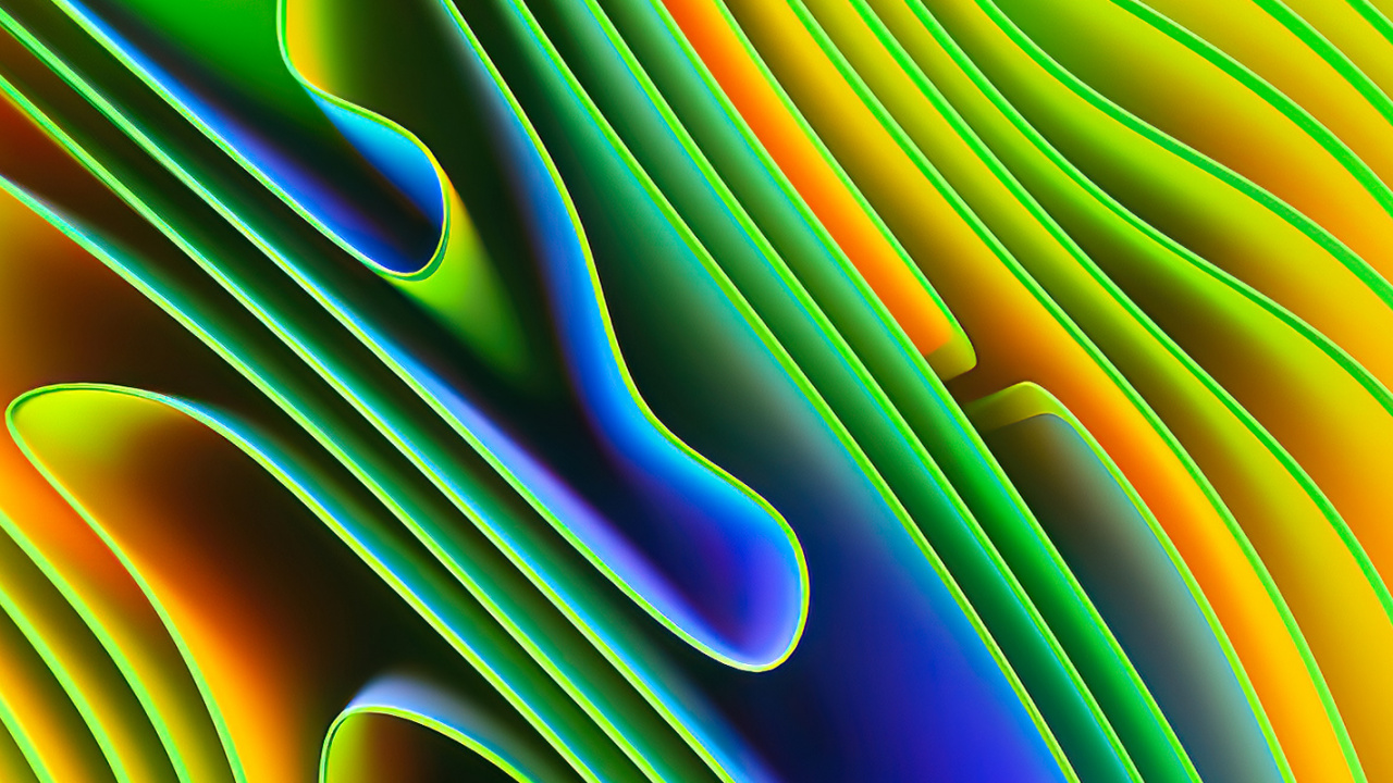 Orange, Fraktale Kunst, Farbigkeit, Gr, Kunst. Wallpaper in 1280x720 Resolution