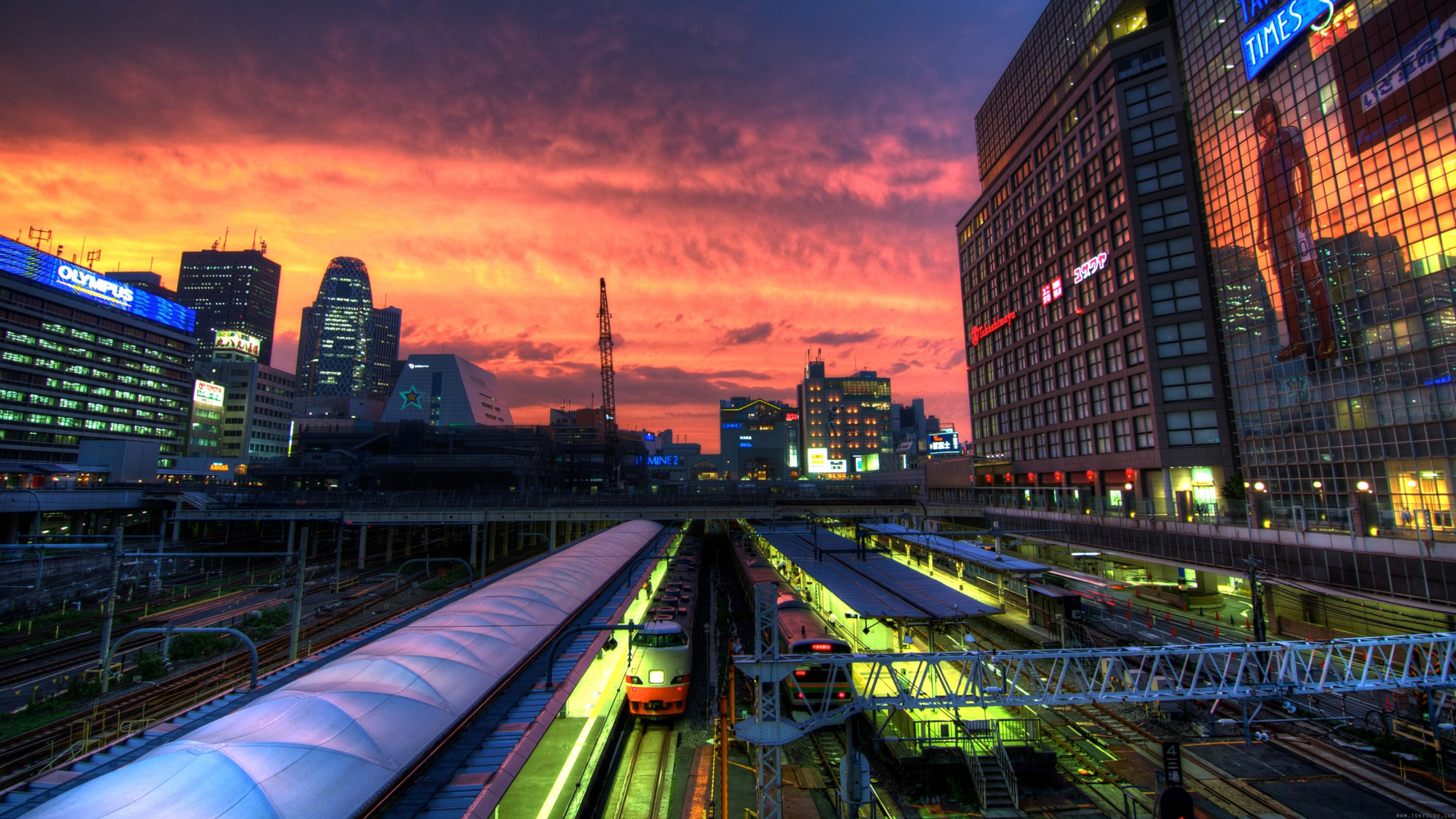 Time Lapse Photography of City Buildings During Night Time. Wallpaper in 2560x1440 Resolution
