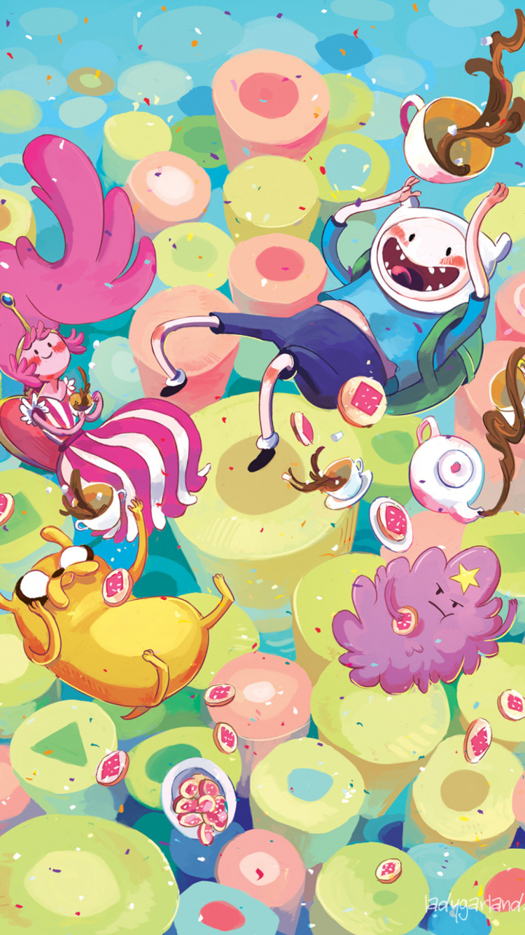 冒险时间2017, 日历, 粉红色, 艺术, 红色的 壁纸 750x1334 允许