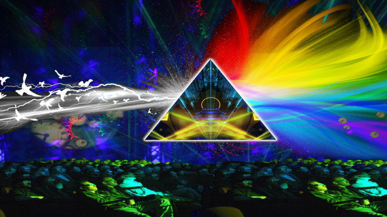 Pink Floyd, Lumière, Laser, Graphique, Espace. Wallpaper in 1280x720 Resolution