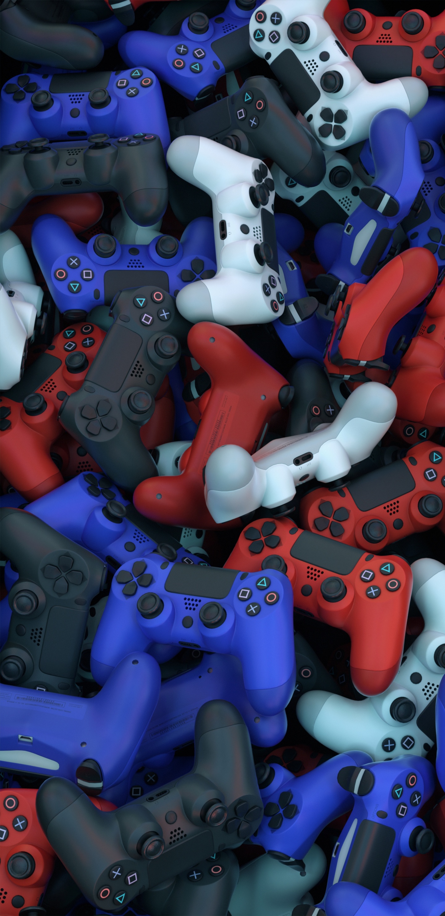 Gamepad, Playstation 4, Blue, White, Light. Wallpaper in 1440x2960 Resolution