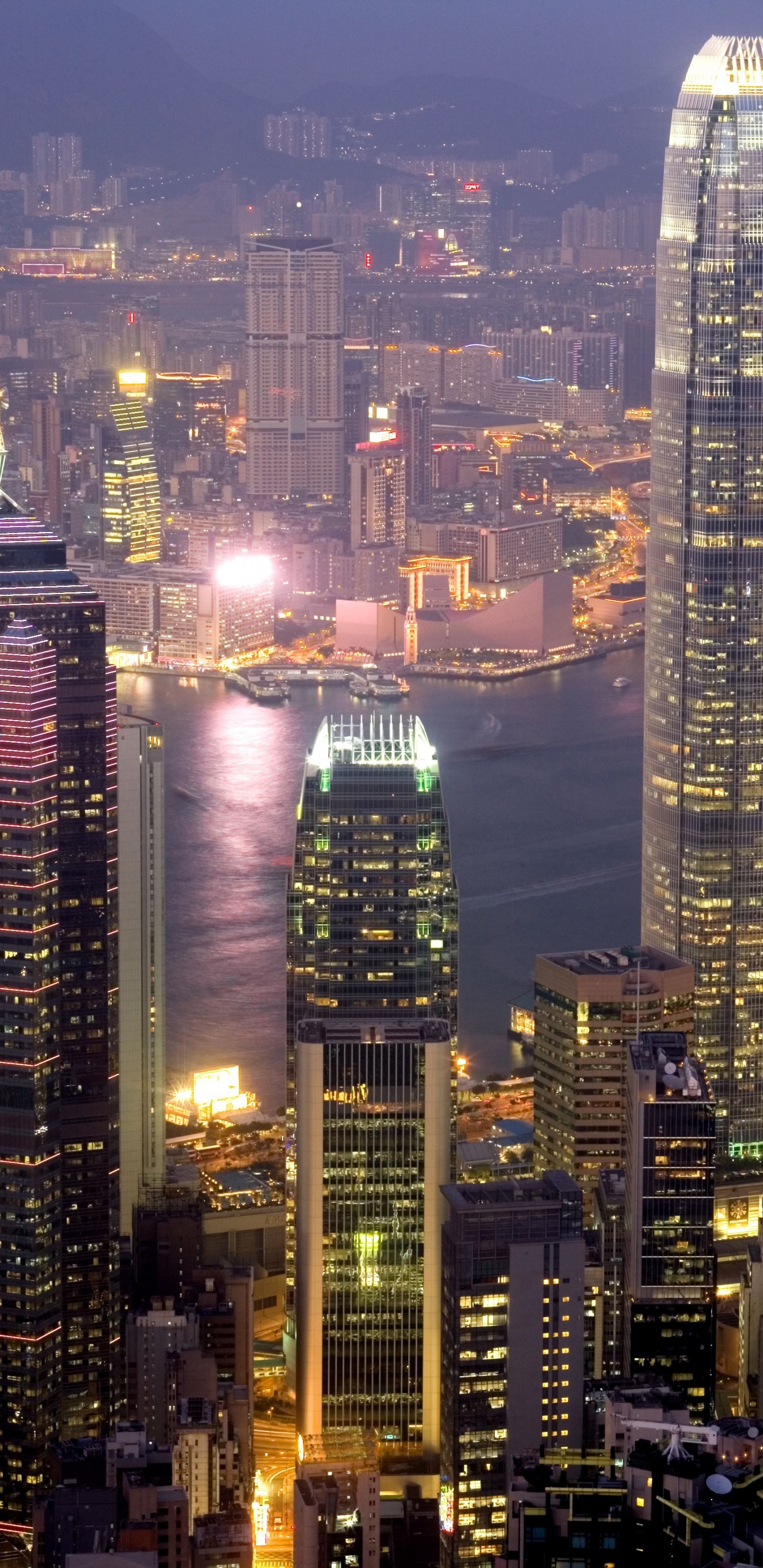 香港, 城市, 城市景观, 大都会, 天际线 壁纸 1440x2960 允许