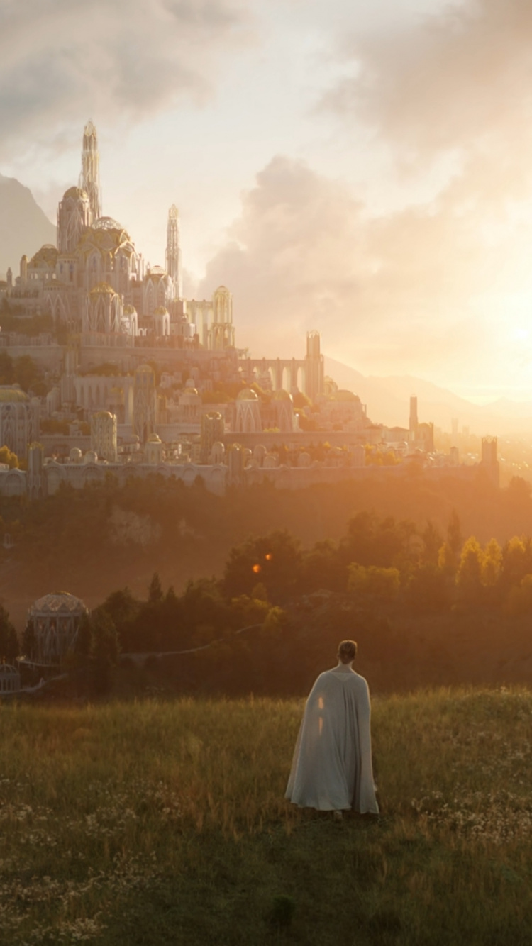 Herr Der Ringe, Der Herr Der Ringe, Galadriel, Ein Schatten Der Vergangenheit, Amazon Prime Video. Wallpaper in 750x1334 Resolution