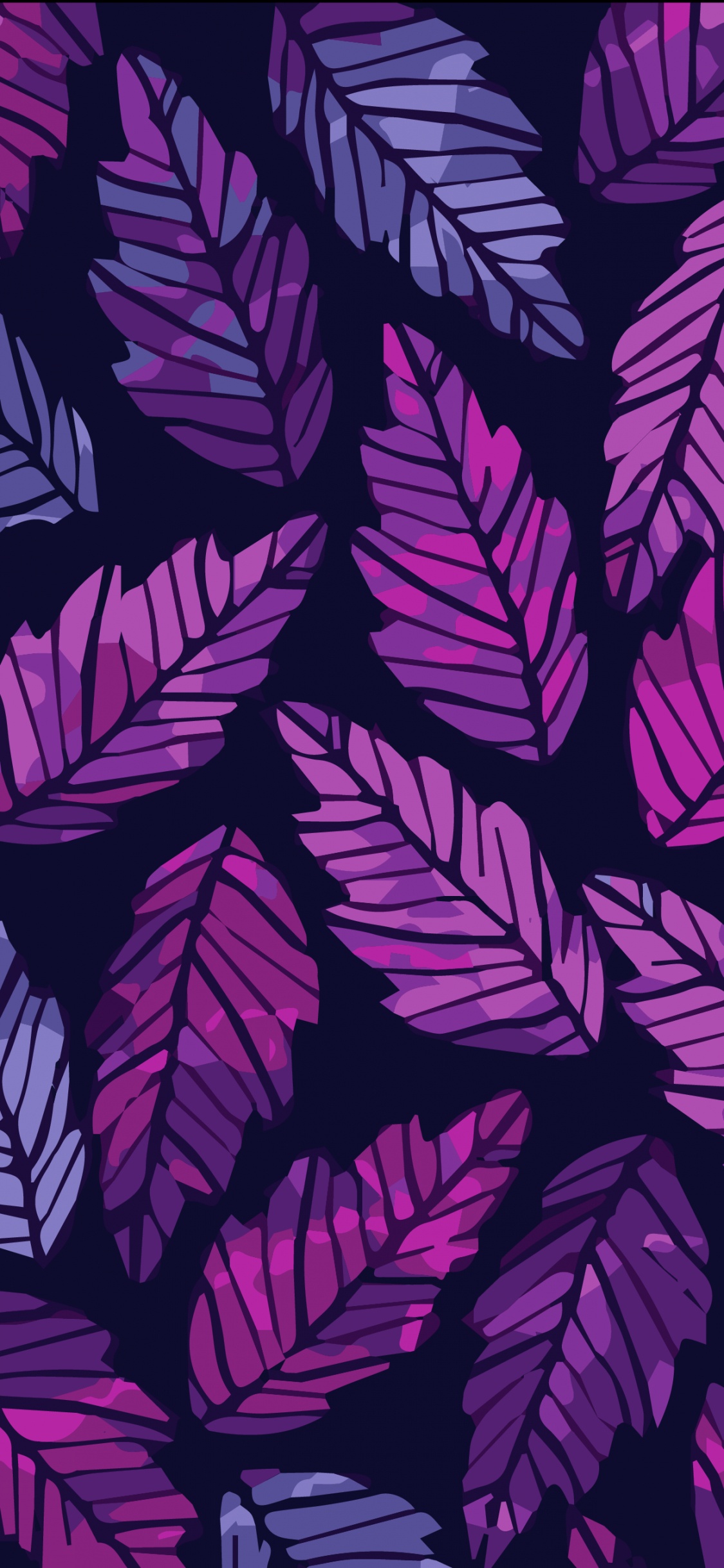 Aesthetics, Design, Violet, Leaf, Purple. Wallpaper in 1125x2436 Resolution