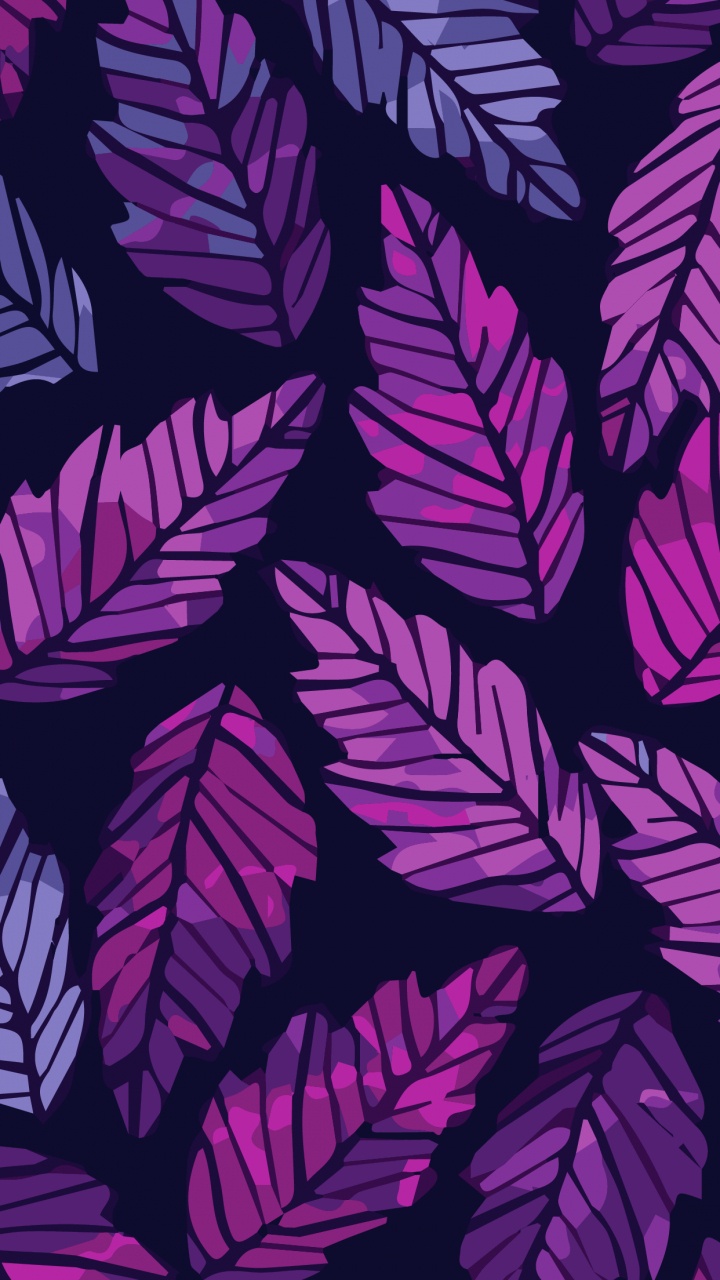 Aesthetics, Design, Violet, Leaf, Purple. Wallpaper in 720x1280 Resolution