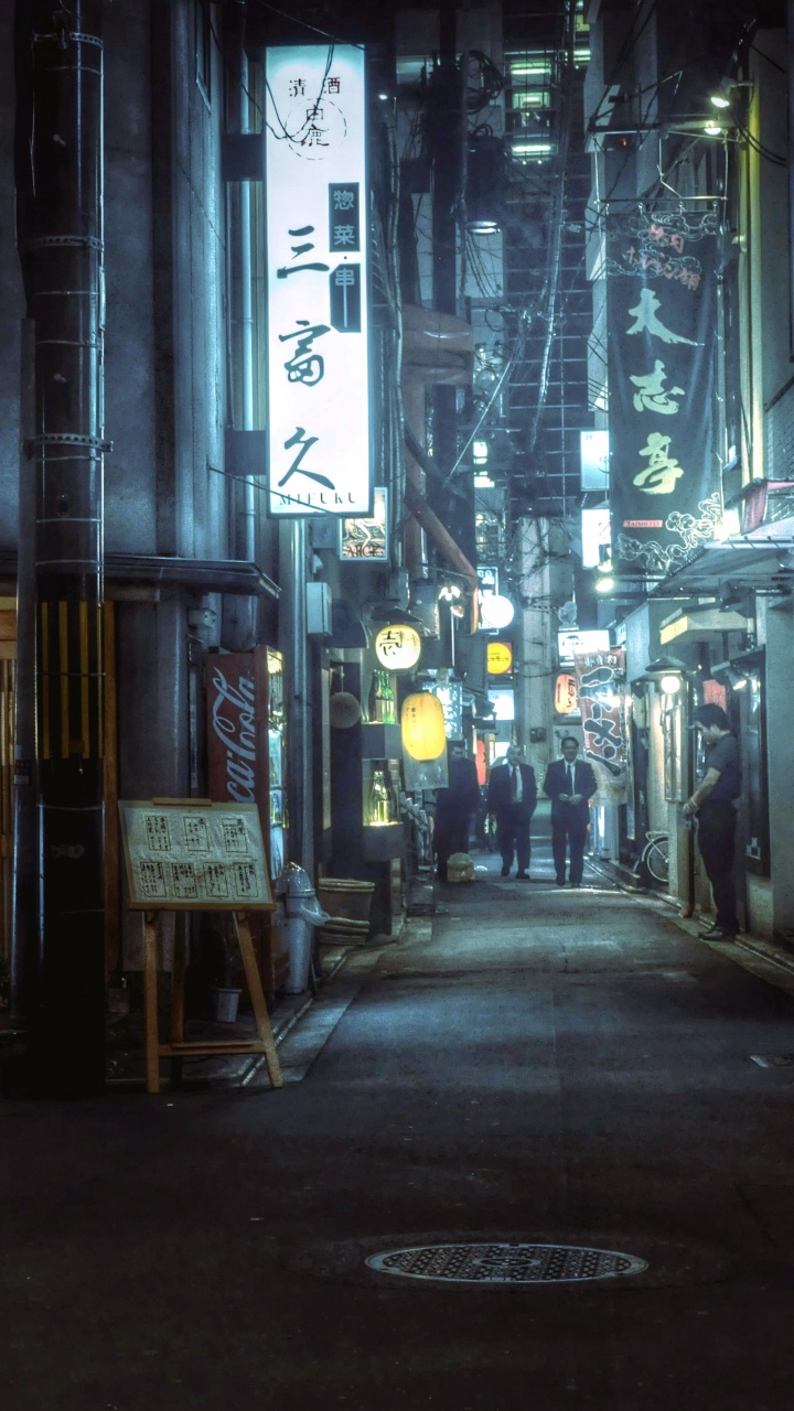 京都, 巷子里, 街, 光, 城市 壁纸 720x1280 允许