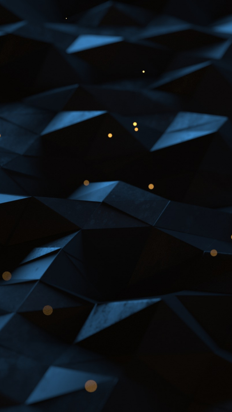 Papel Tapiz Digital Azul y Negro. Wallpaper in 750x1334 Resolution