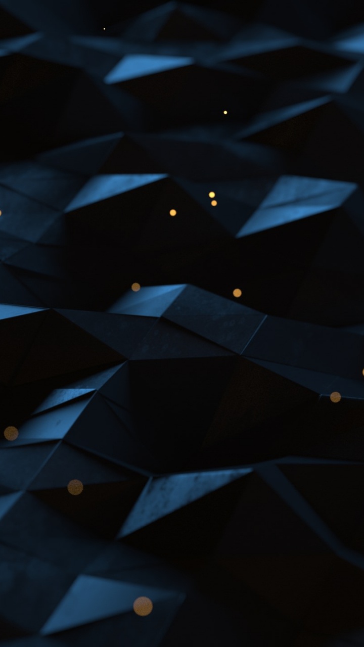 Blaue Und Schwarze Digitale Tapete. Wallpaper in 720x1280 Resolution