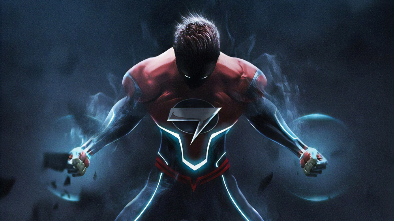 Man in Red and Blue Jersey Shirt. Wallpaper in 1366x768 Resolution