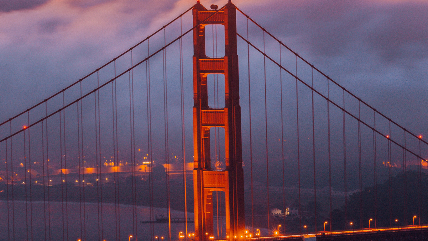 Afterglow, Cable-stayed Bridge, Girder Bridge, Bridge, Beam Bridge. Wallpaper in 1366x768 Resolution