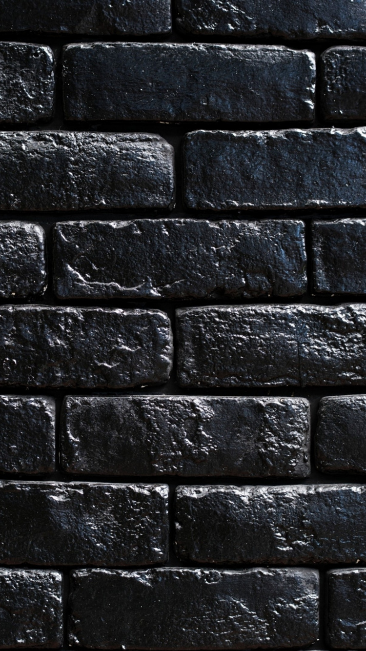 Mur de Briques Noir et Blanc. Wallpaper in 750x1334 Resolution