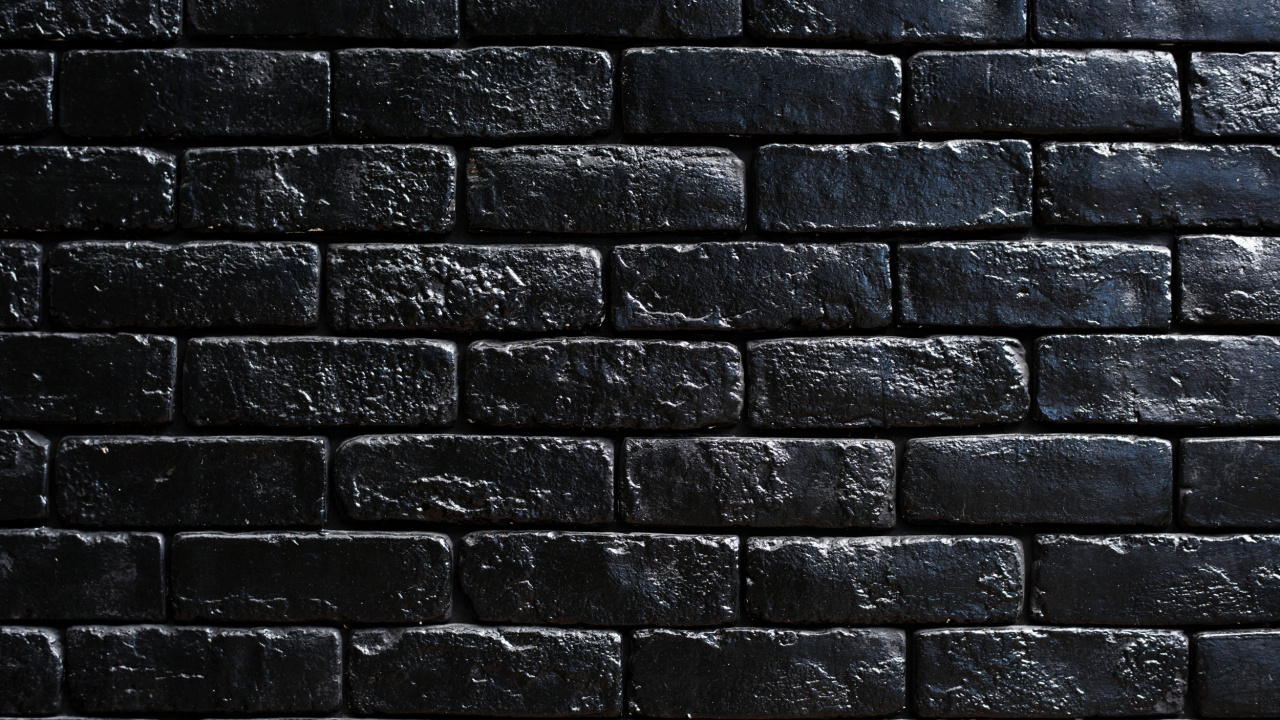 Schwarze Und Weiße Mauer Brick. Wallpaper in 1280x720 Resolution