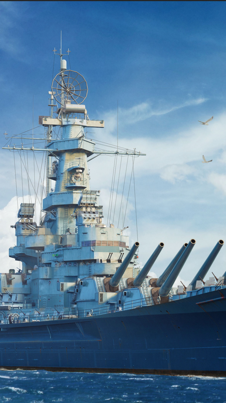 World of Warships, Warship, Battleship, Ship, Naval Ship. Wallpaper in 750x1334 Resolution