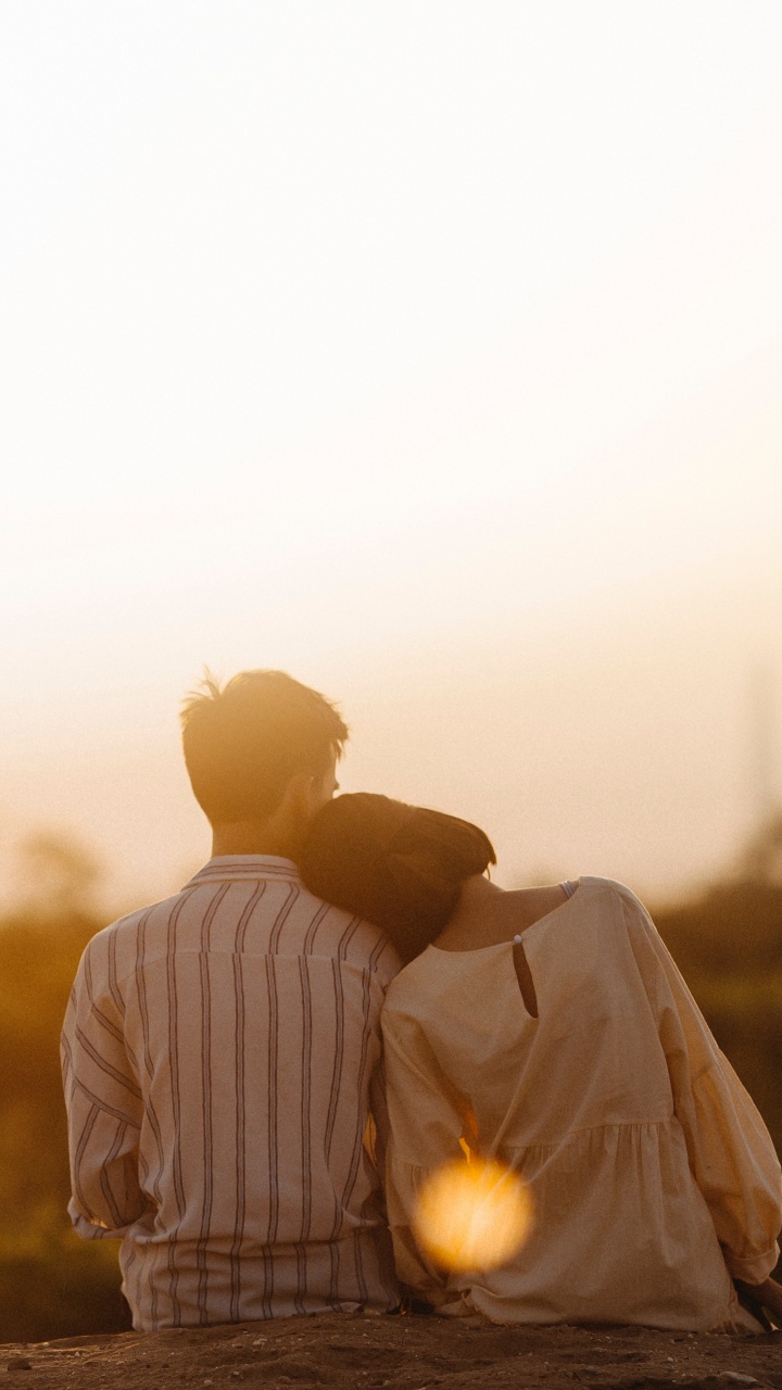 Les Gens Dans la Nature, Matin, Amour, Jaune, Ciel. Wallpaper in 720x1280 Resolution