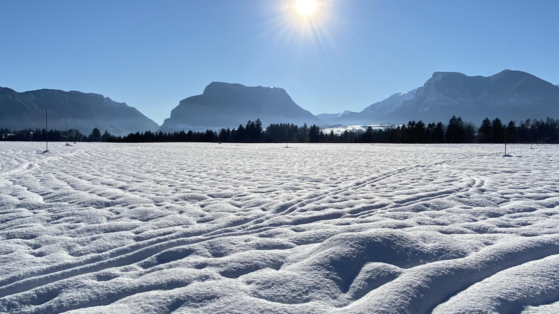 Winter, Atmosphäre, Bergkette, Sonne, Horizont. Wallpaper in 1920x1080 Resolution