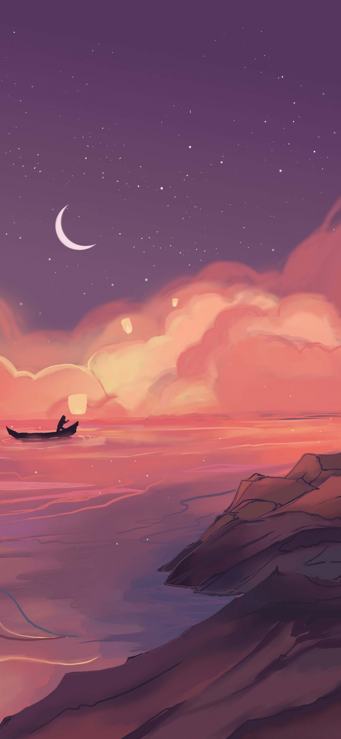 Cloud, Atmosphere, Ecoregion, Afterglow, Light. Wallpaper in 1125x2436 Resolution