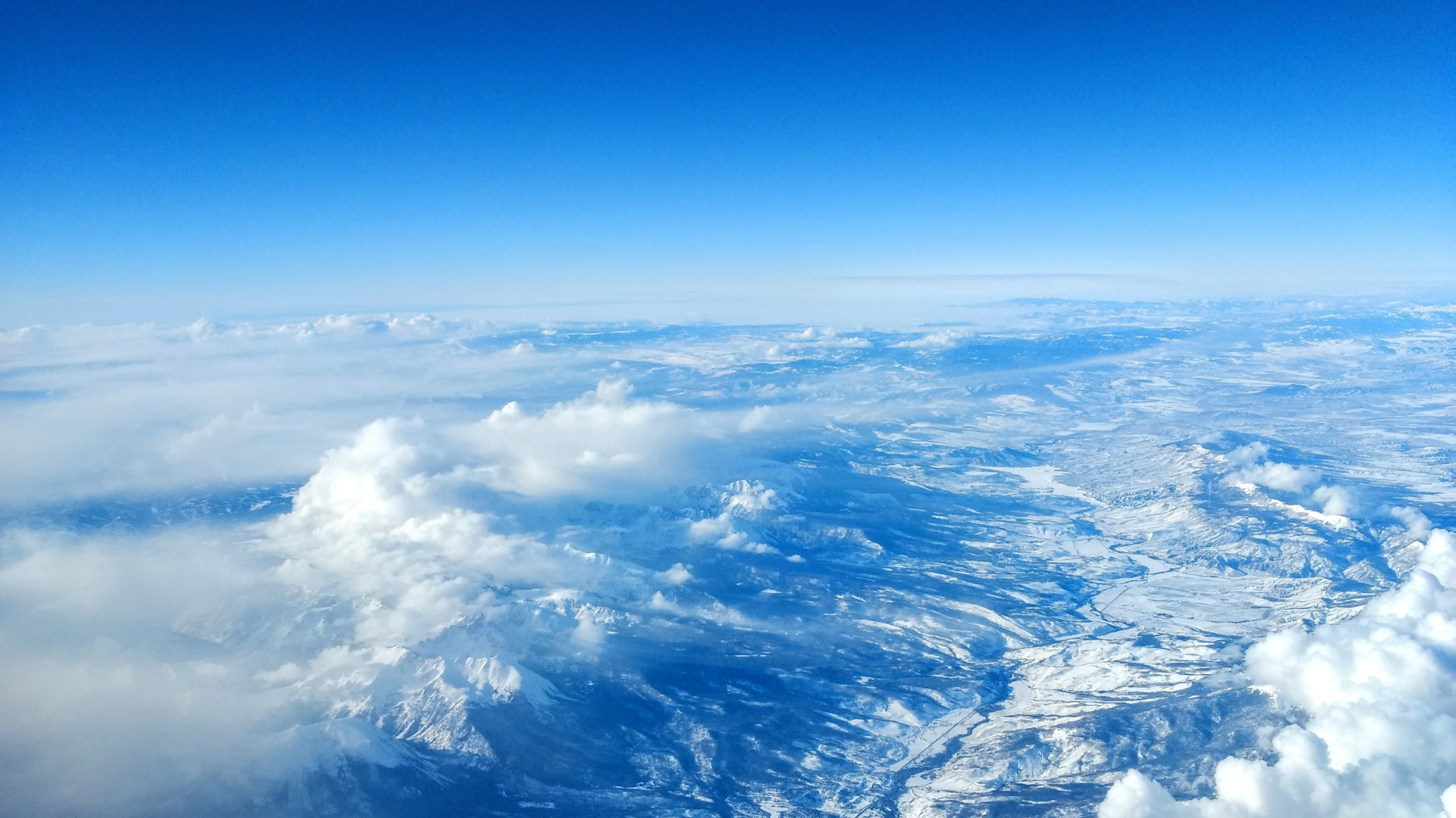 Atmosphäre, Erde, Cloud, Bergkette, Weltraum. Wallpaper in 1920x1080 Resolution