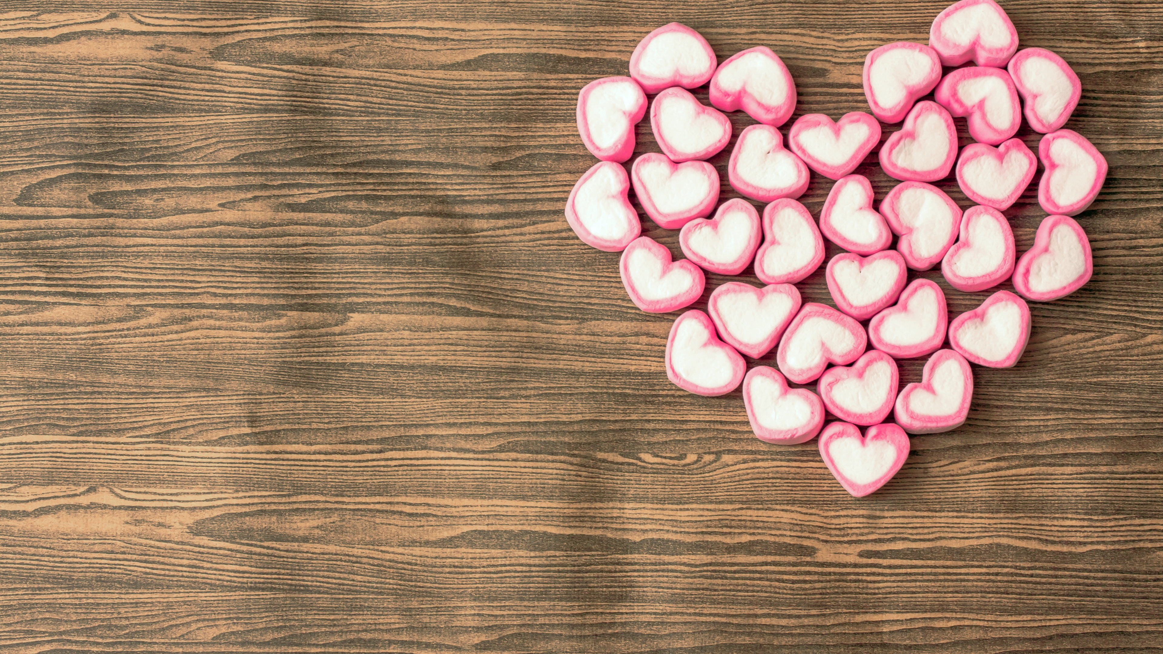 Pink, Heart, Love, Petal, Puppy Love. Wallpaper in 3840x2160 Resolution