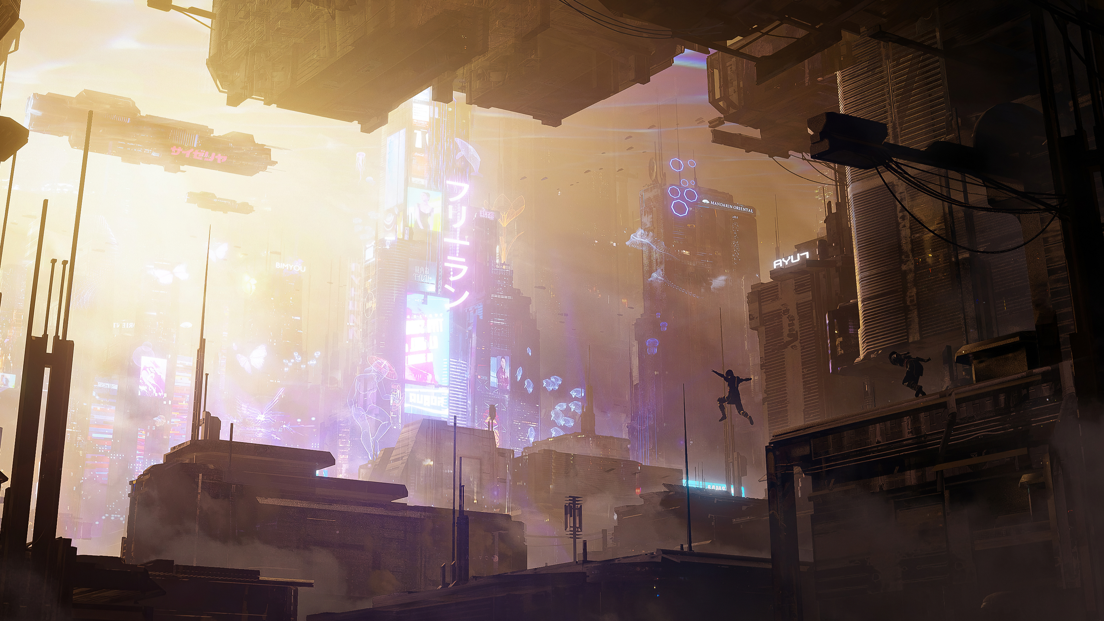 Obscurité, Art, Atmosphère, Purple, Bâtiment. Wallpaper in 3840x2160 Resolution