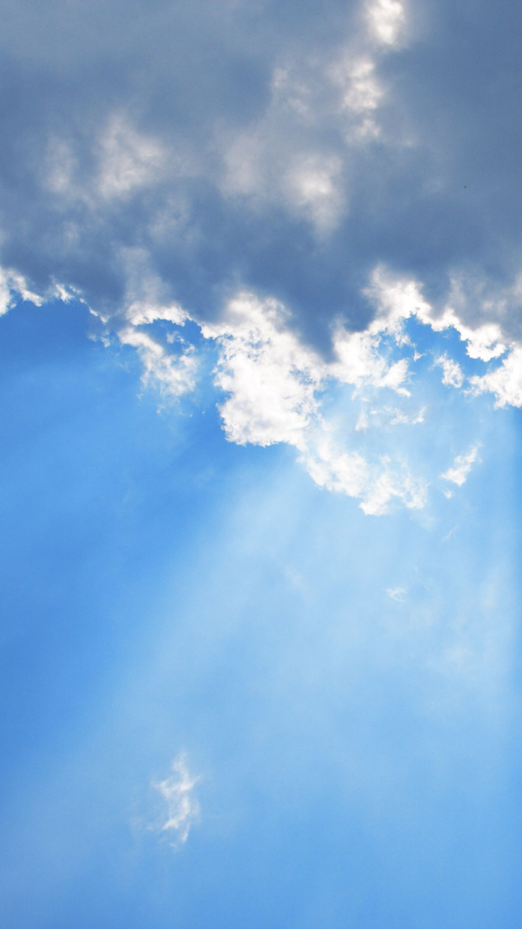 White Clouds and Blue Sky During Daytime. Wallpaper in 750x1334 Resolution