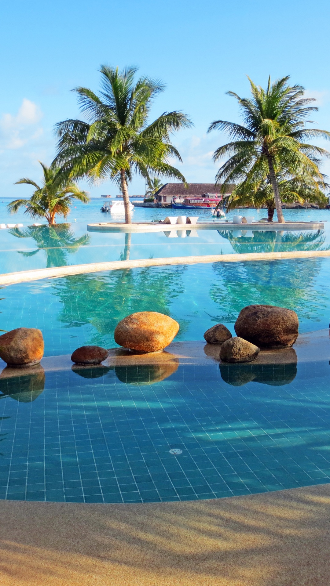 Playa, Piscina, Resort, Vacaciones, Caribe. Wallpaper in 1080x1920 Resolution