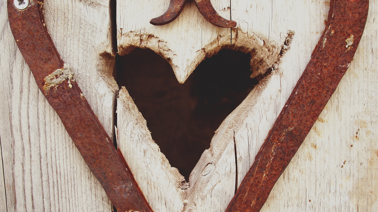Heart, Wood, Tree, Love, Metal. Wallpaper in 1280x720 Resolution