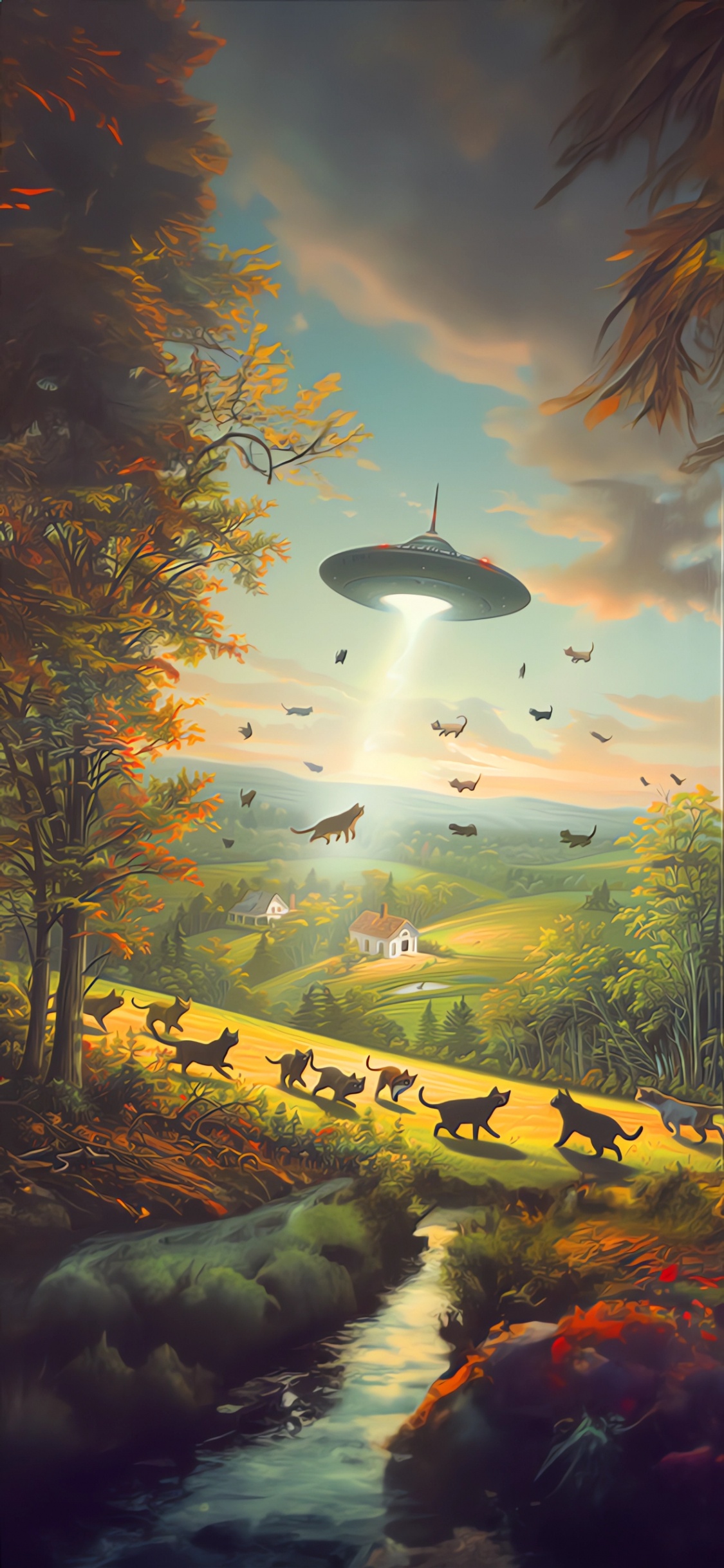 阳光, 绘画, 艺术, 气氛, 生态区 壁纸 1125x2436 允许