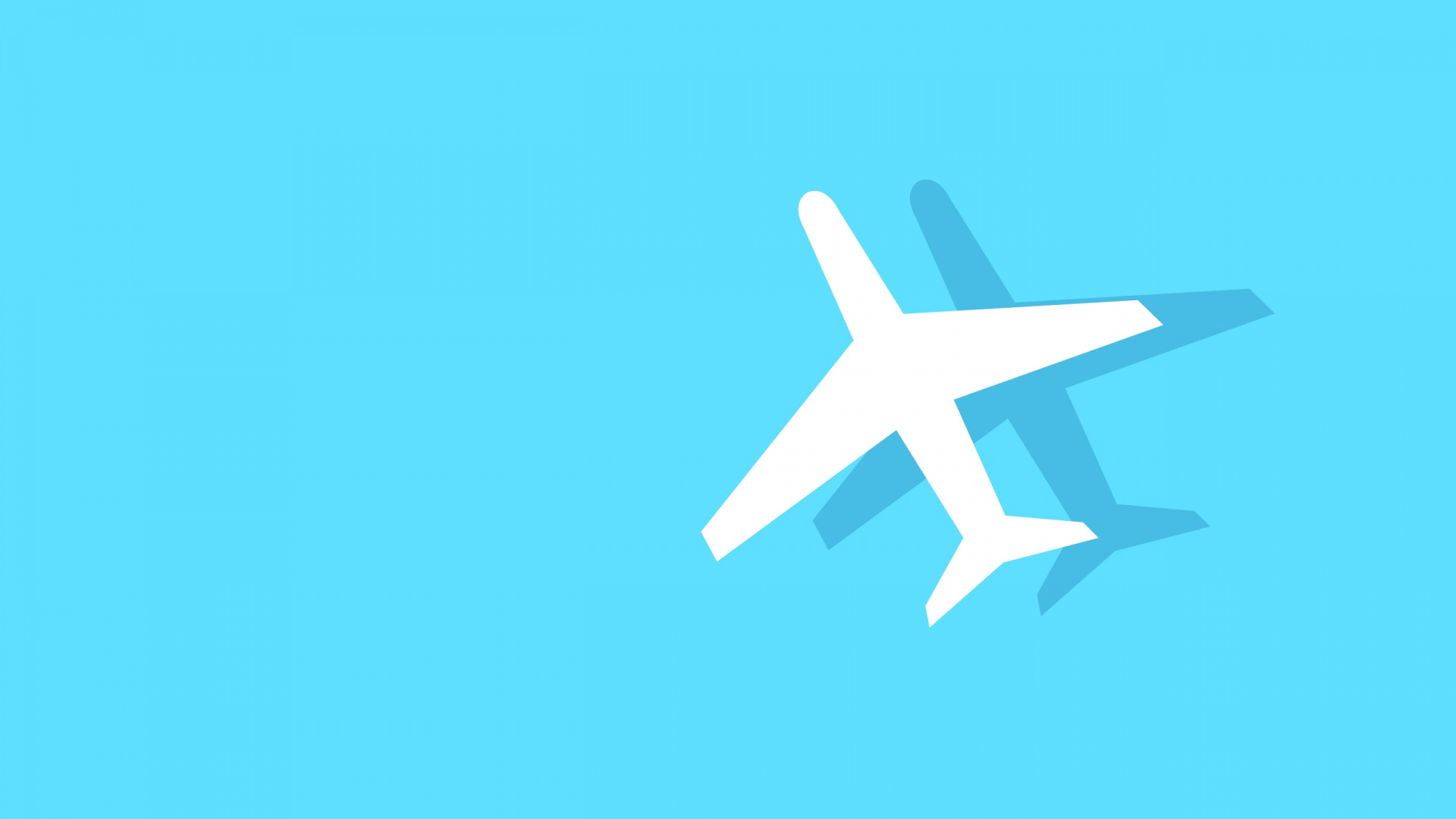 Avión Blanco y Azul en el Cielo Azul. Wallpaper in 1920x1080 Resolution