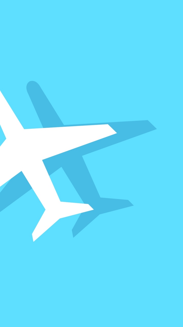 Avión Blanco y Azul en el Cielo Azul. Wallpaper in 720x1280 Resolution