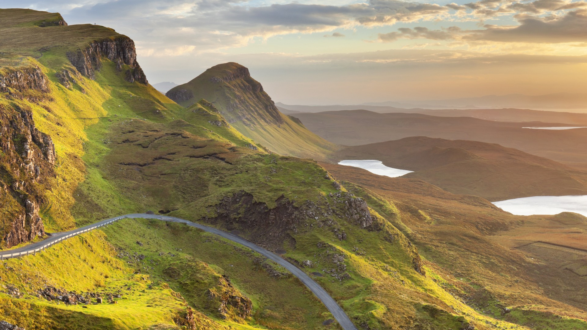 Green and Brown Mountains Under White Clouds During Daytime. Wallpaper in 1920x1080 Resolution