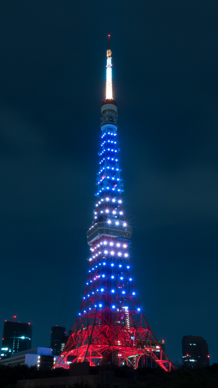 东京塔, 里程碑, 城市, 建筑, 大都会 壁纸 750x1334 允许