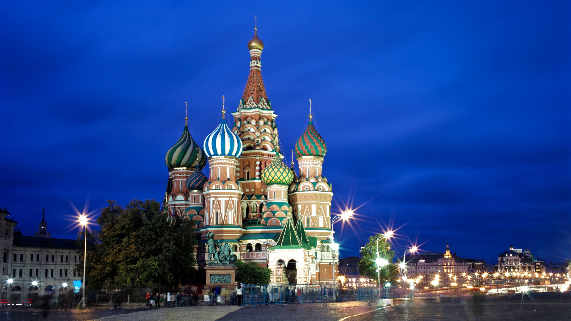 White and Brown Concrete Building During Night Time. Wallpaper in 1920x1080 Resolution