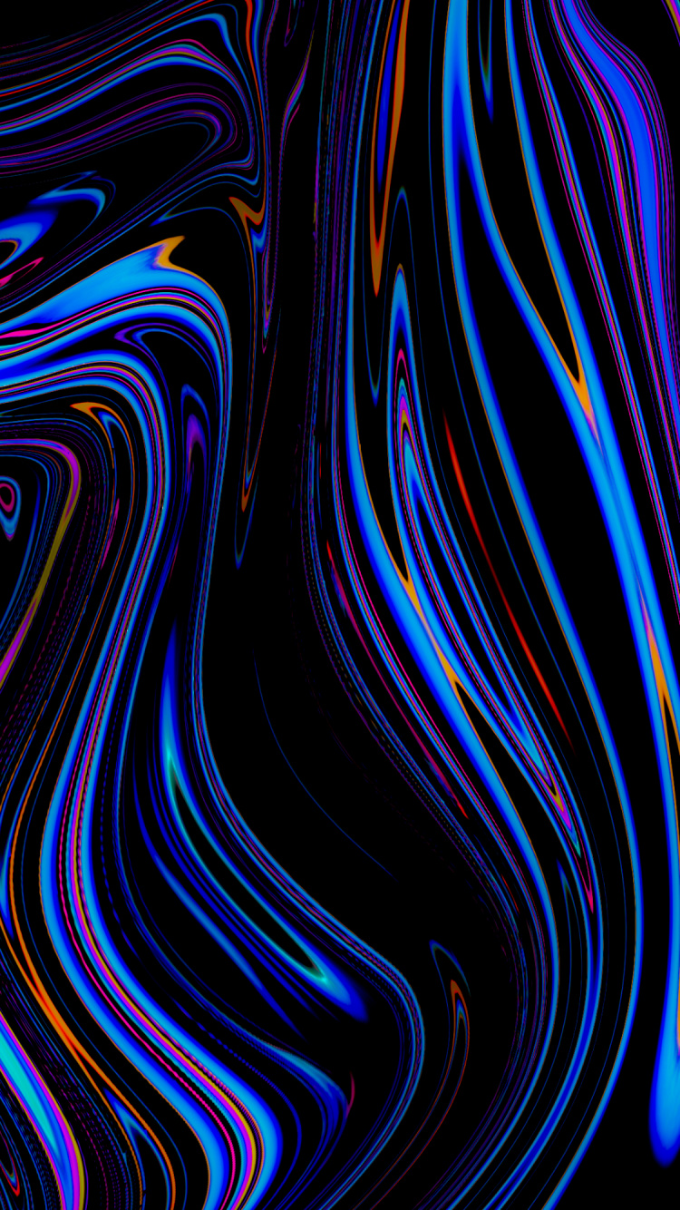Dunkel Holographisch, Abstrakte Kunst, Azure, Purpur, Kunst. Wallpaper in 750x1334 Resolution