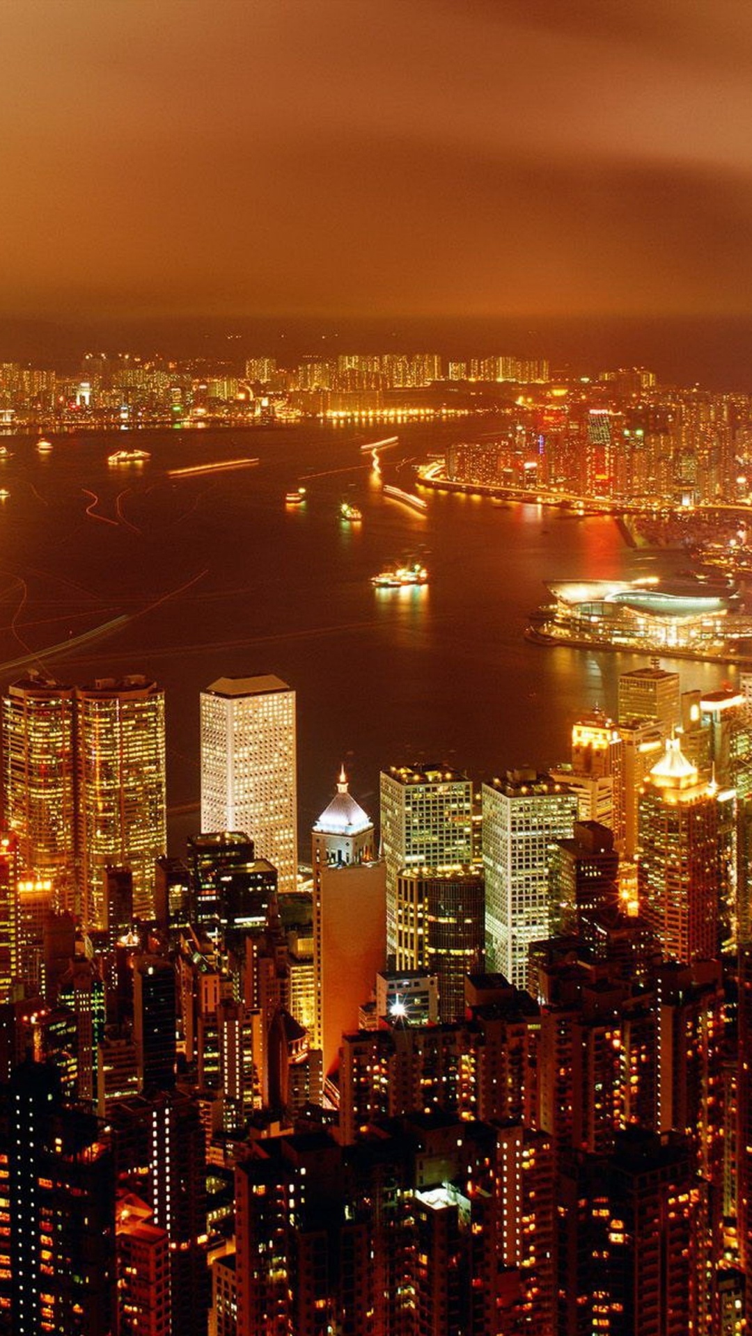 Horizon de la Ville Pendant la Nuit. Wallpaper in 1080x1920 Resolution