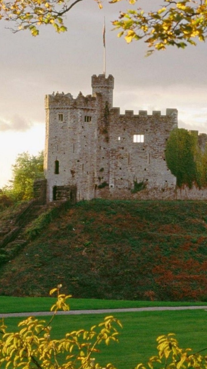 Gray Concrete Castle on Green Grass Field. Wallpaper in 720x1280 Resolution