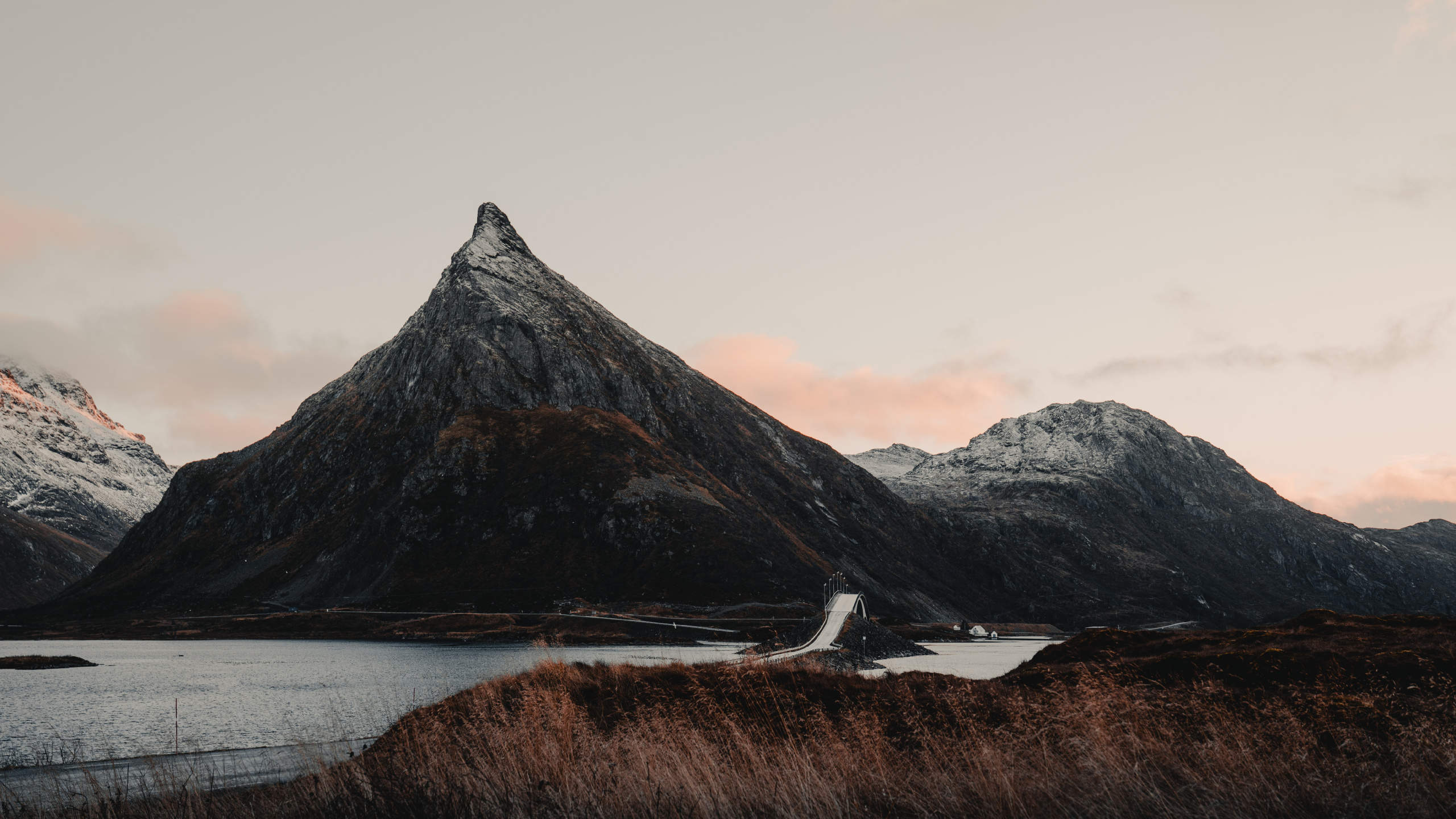 Mountain, Mountain Range, Mountainous Landforms, Highland, Nature. Wallpaper in 2560x1440 Resolution