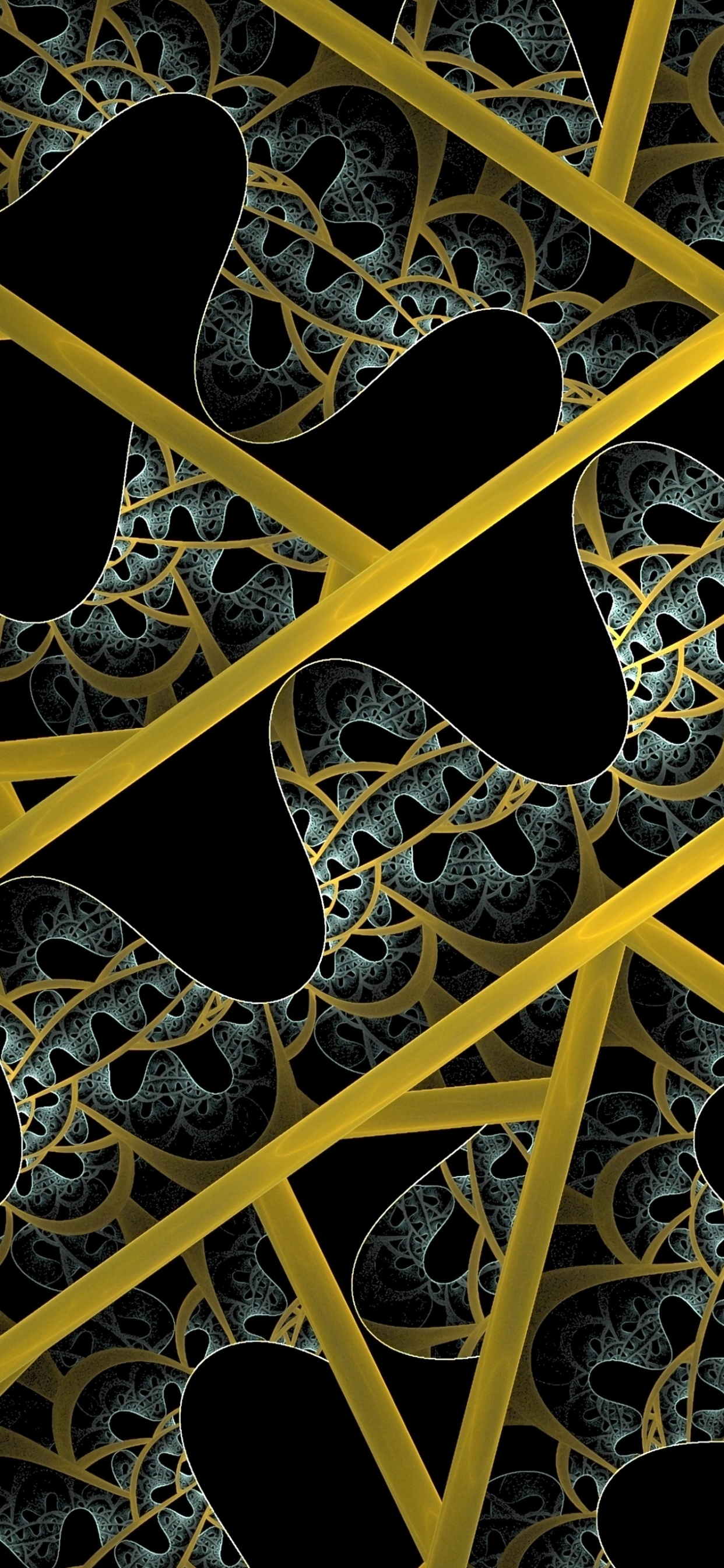 Fractal, Fractal Art, Leaf, Textile, Triangle. Wallpaper in 1242x2688 Resolution